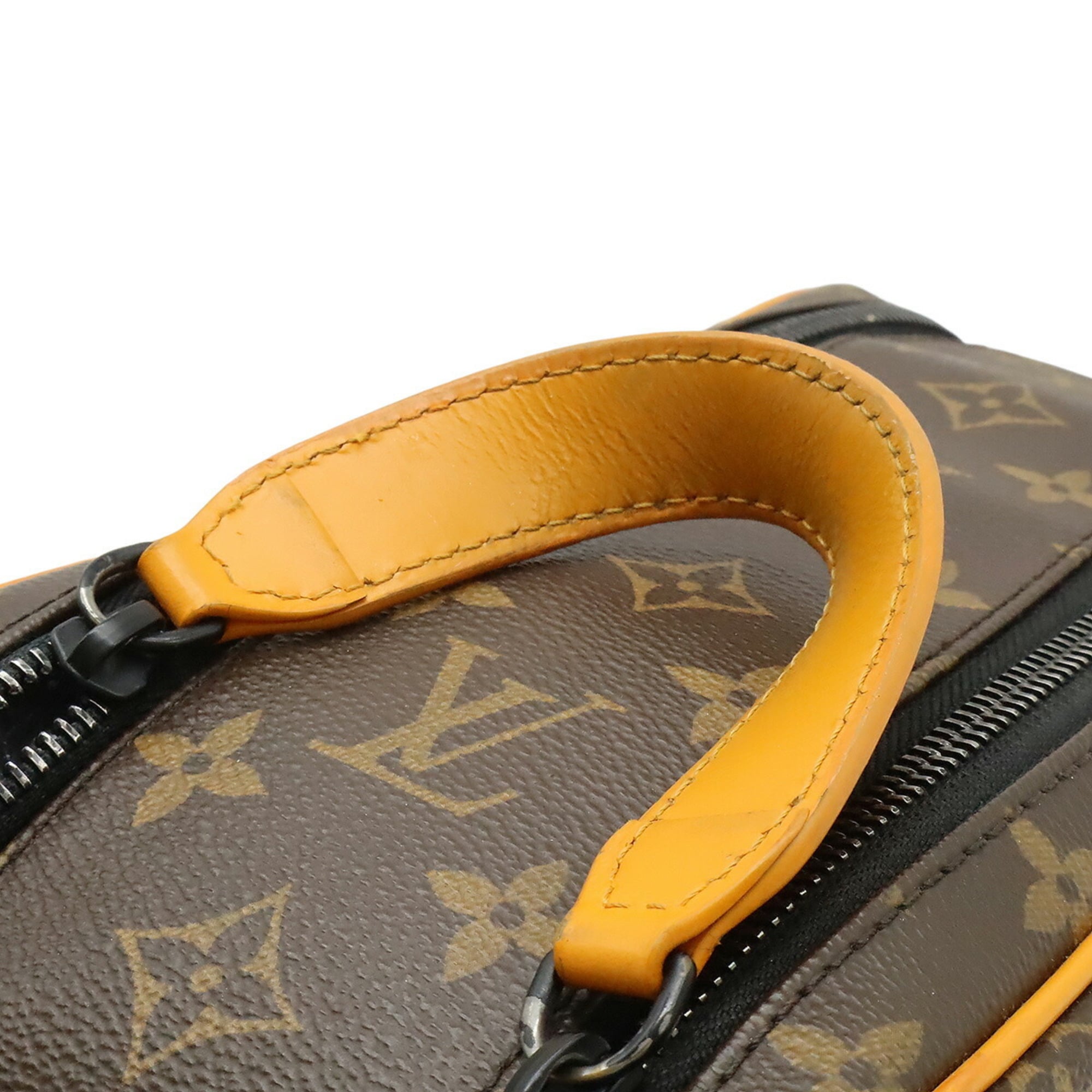 Louis Vuitton Monogram Macassar Monogram Macassar Saffron Yellow Clutch Bag Handbag (Pre-Owned)