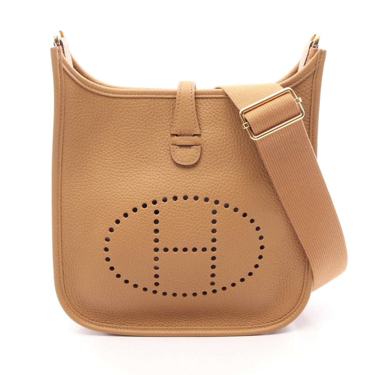 Hermes Brown Taurillon Clemence Leather Shoulder Bag (Pre-Owned)