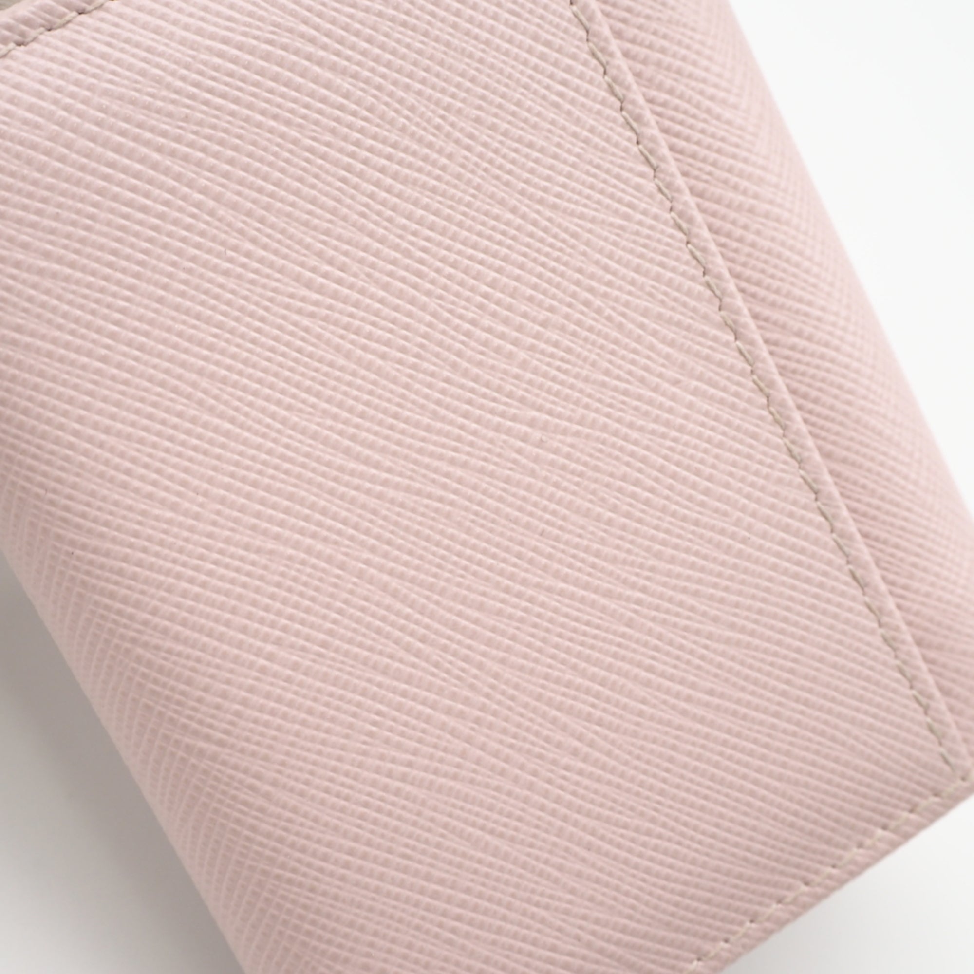 Prada Pink Saffiano Triangle Wallet (Tri-Fold) (Pre-Owned)