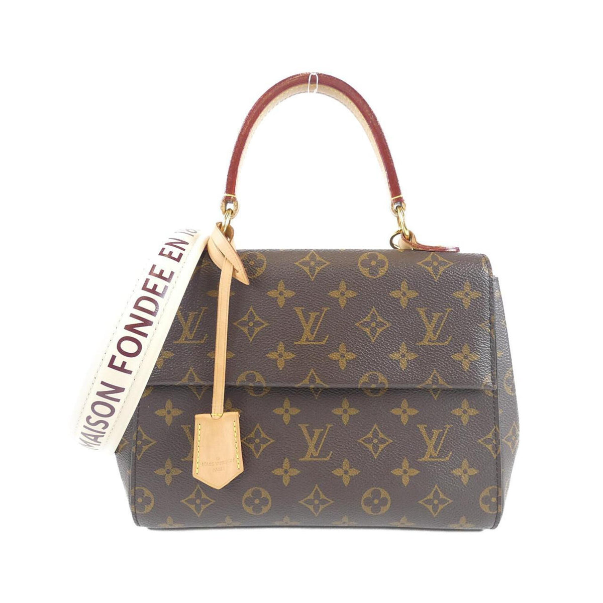 Louis Vuitton Cream Marron Coated Canvas Handbag (Pre-Owned)