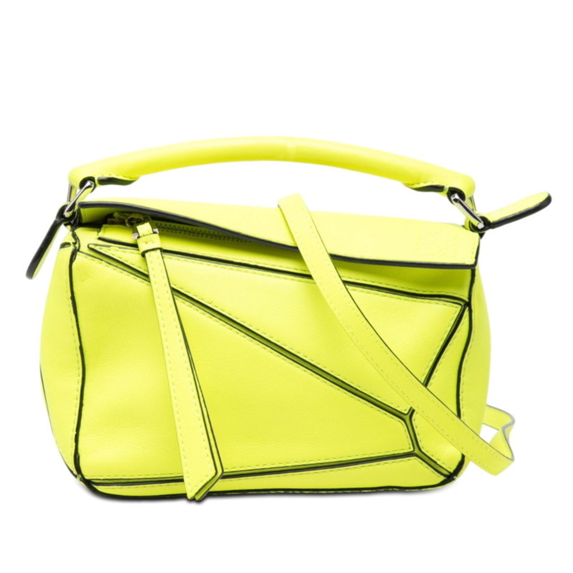 Loewe Green Leather Handbag Shoulder Bag (Pre-Owned)