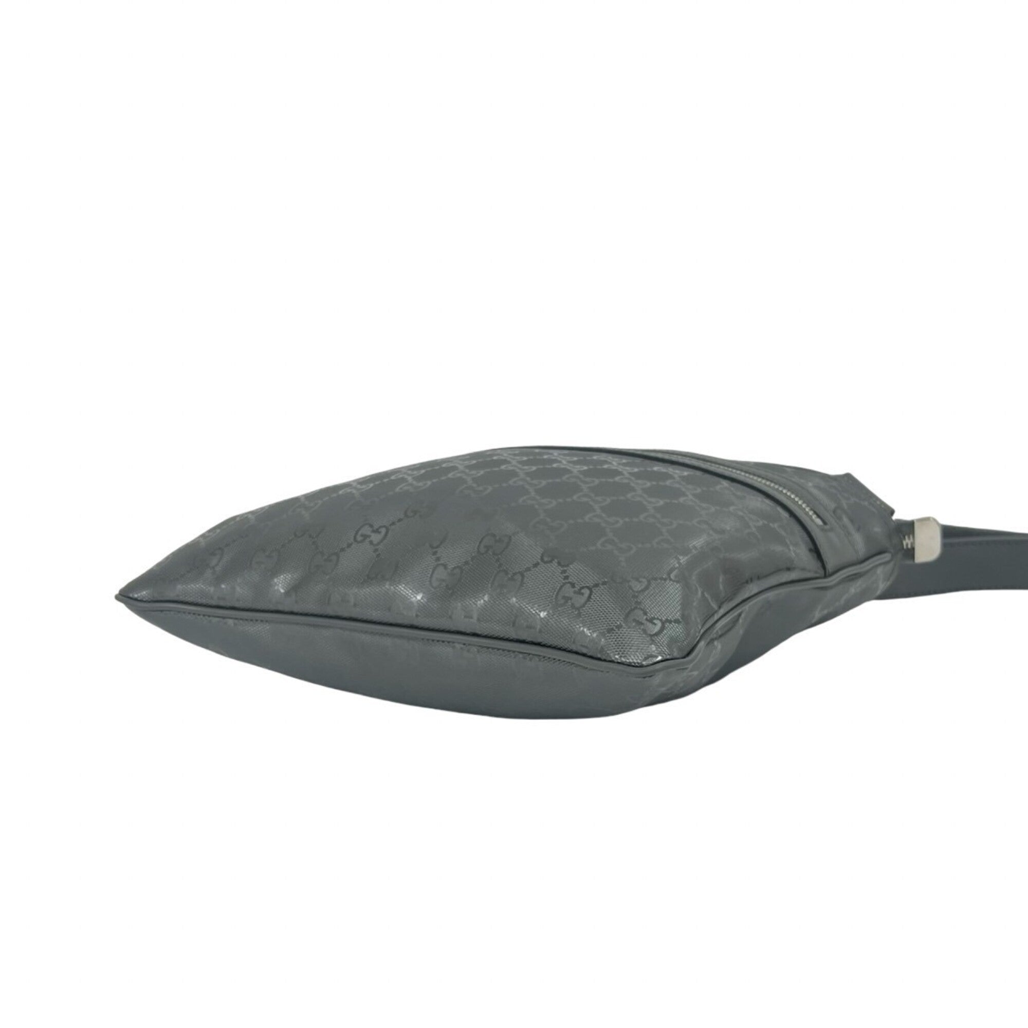 Gucci Gray Pvc Leather Pochette Shoulder Bag (Pre-Owned)