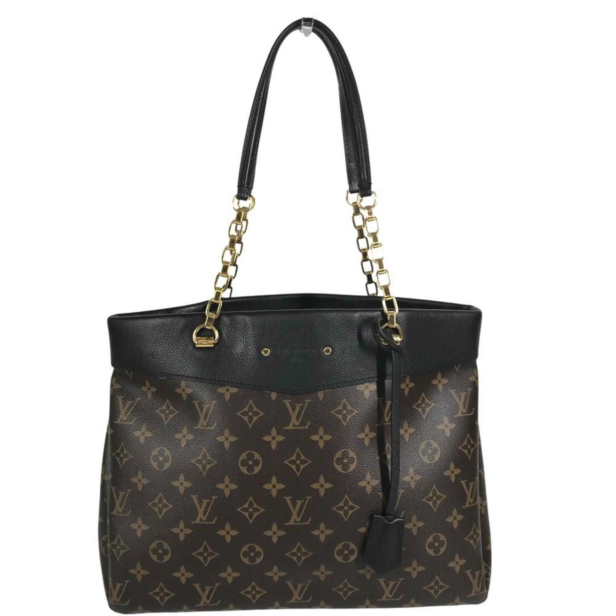 Louis Vuitton Black Brown Monogram Monogram Shoulder Bag Tote Bag (Pre-Owned)
