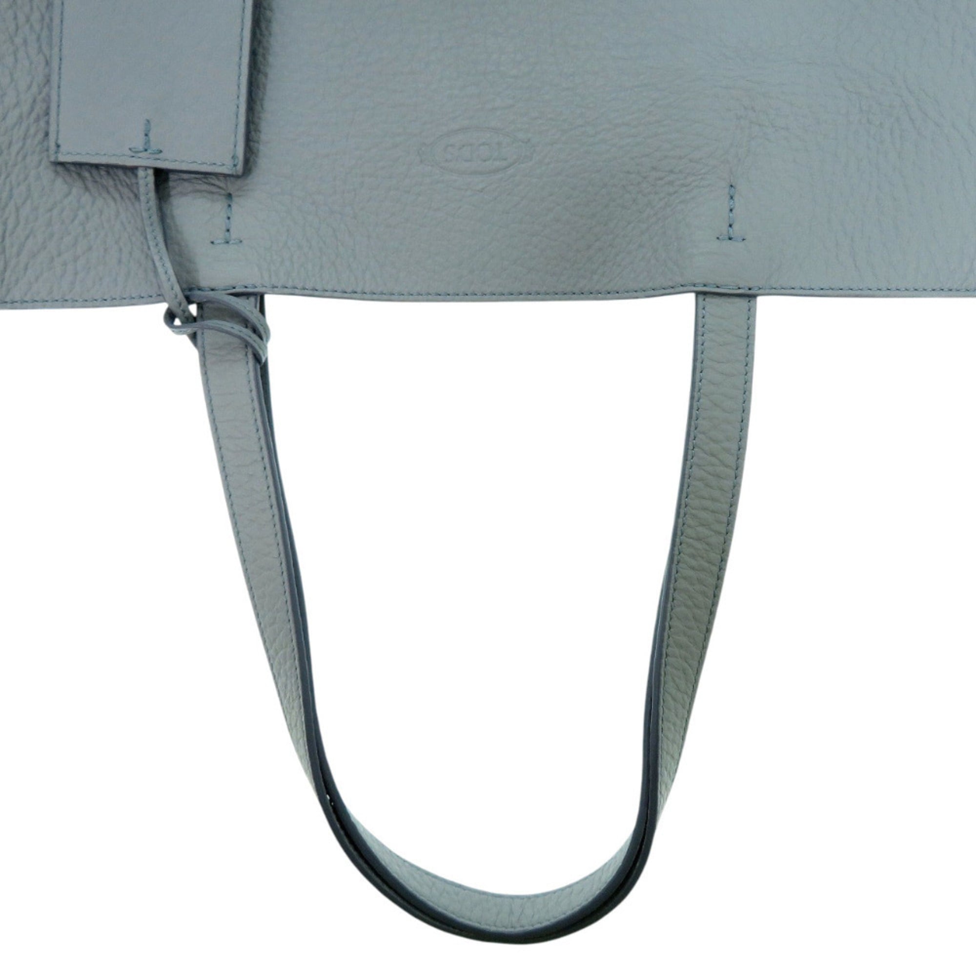 Tod's Blue Gray Leather Tote Bag (Pre-Owned)
