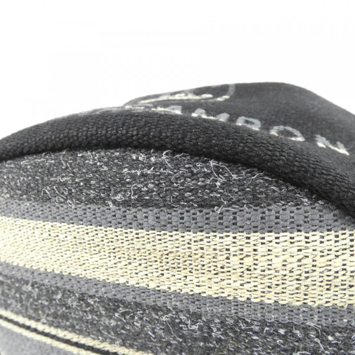 Chanel Black Canvas Leather Shoulder Bag (Pre-Owned)