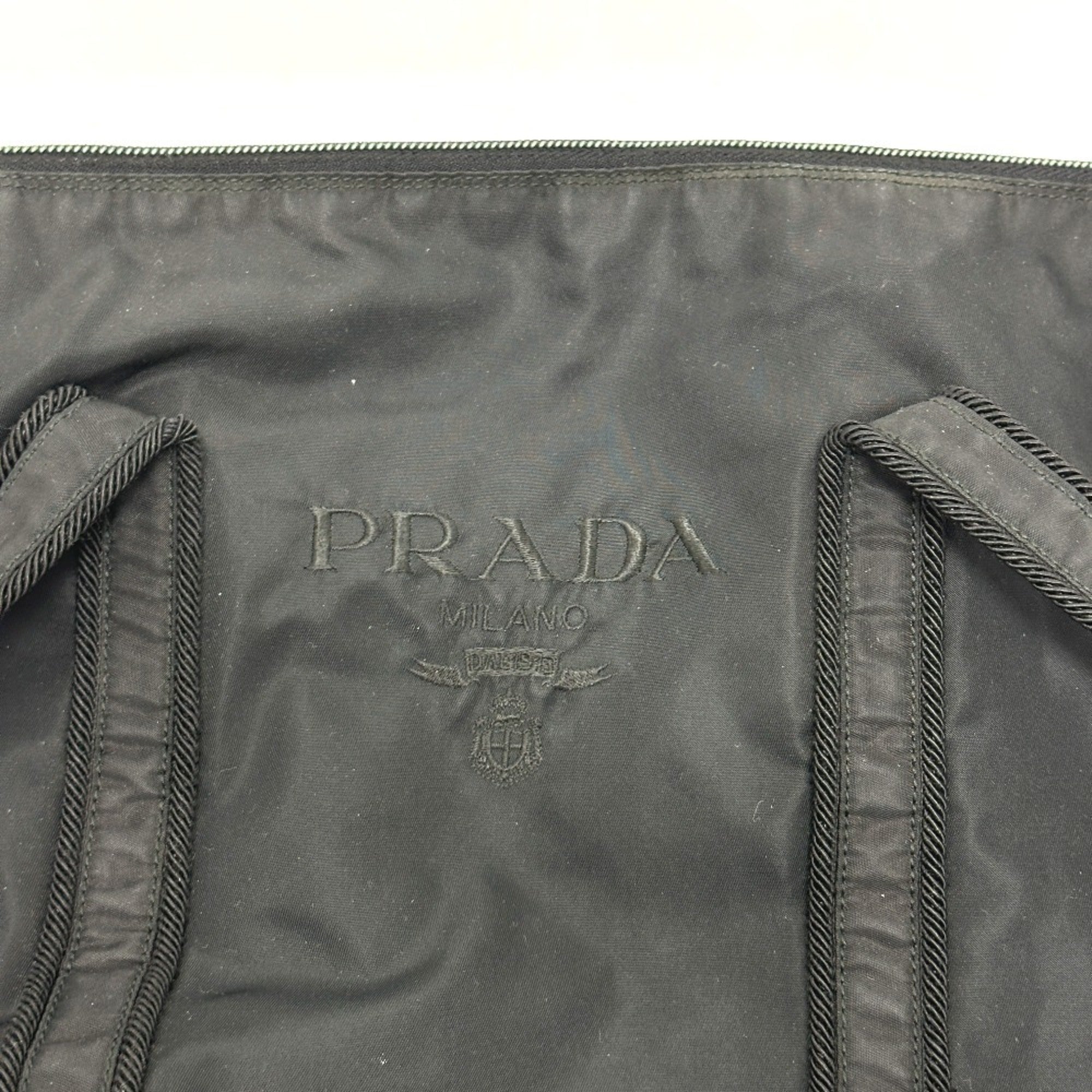 Prada Black Nylon Handbag Shoulder Bag Tote Bag (Pre-Owned)