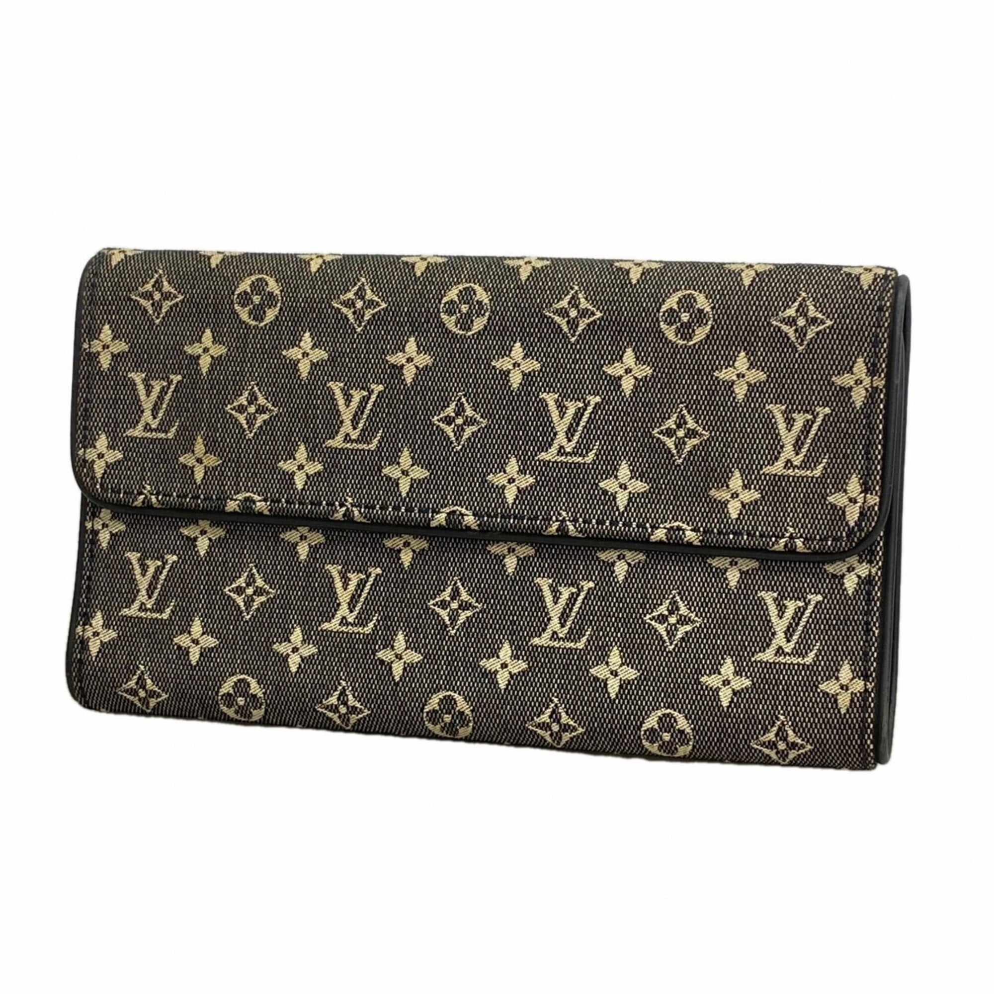 Louis Vuitton Noir Long Wallet (Tri-Fold) (Pre-Owned)