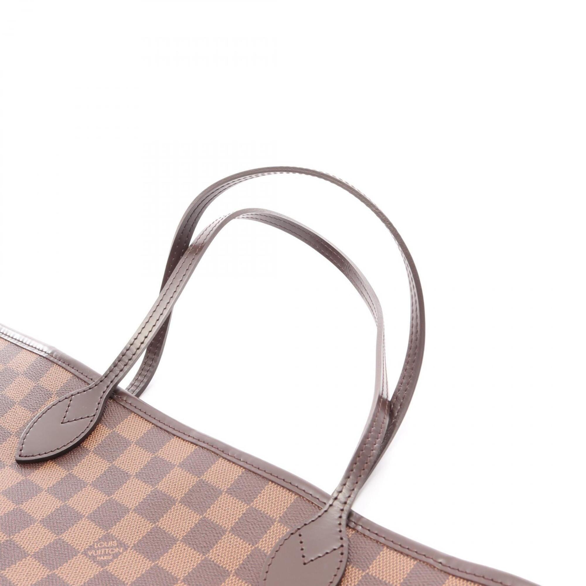 Louis Vuitton Brown Coated Canvas Leather Handbag Tote Bag (Pre-Owned)