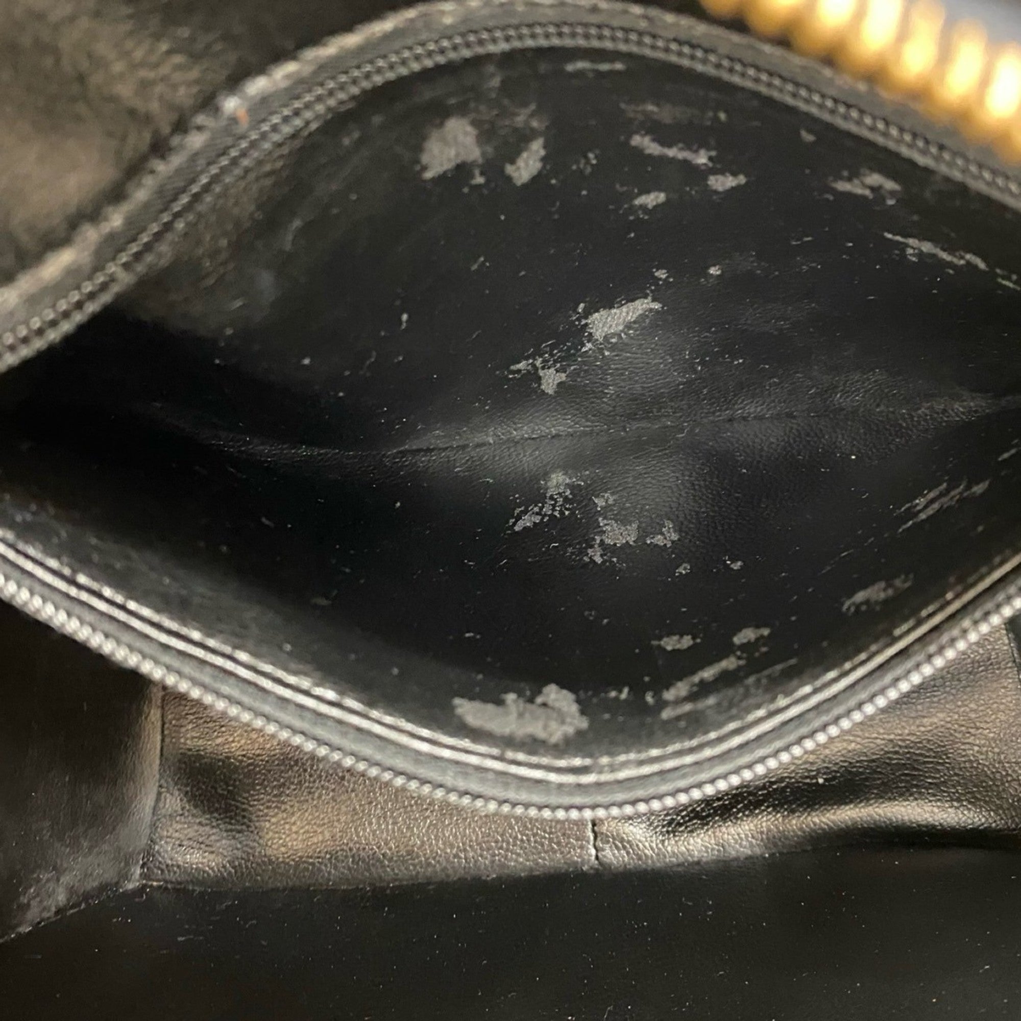 Christian Dior Navy Leather Boston Bag Handbag Tote Bag (Pre-Owned)