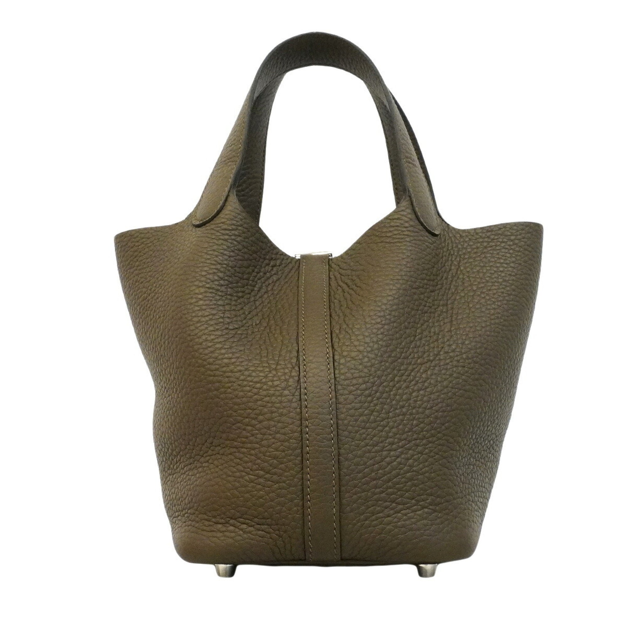 Hermes Brown Taurillon Clemence Leather Handbag (Pre-Owned)