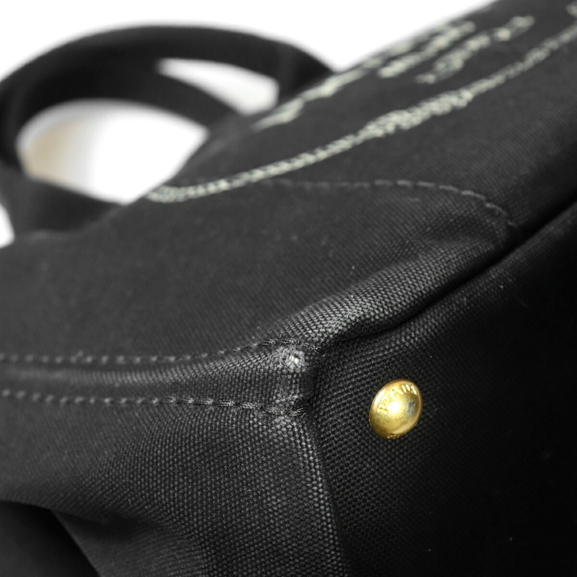 Prada Black Canvas Tote Bag (Pre-Owned)