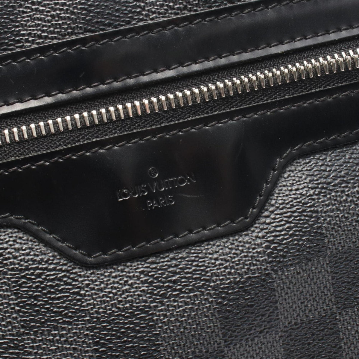 Louis Vuitton Black Coated Canvas Leather Handbag Shoulder Bag (Pre-Owned)