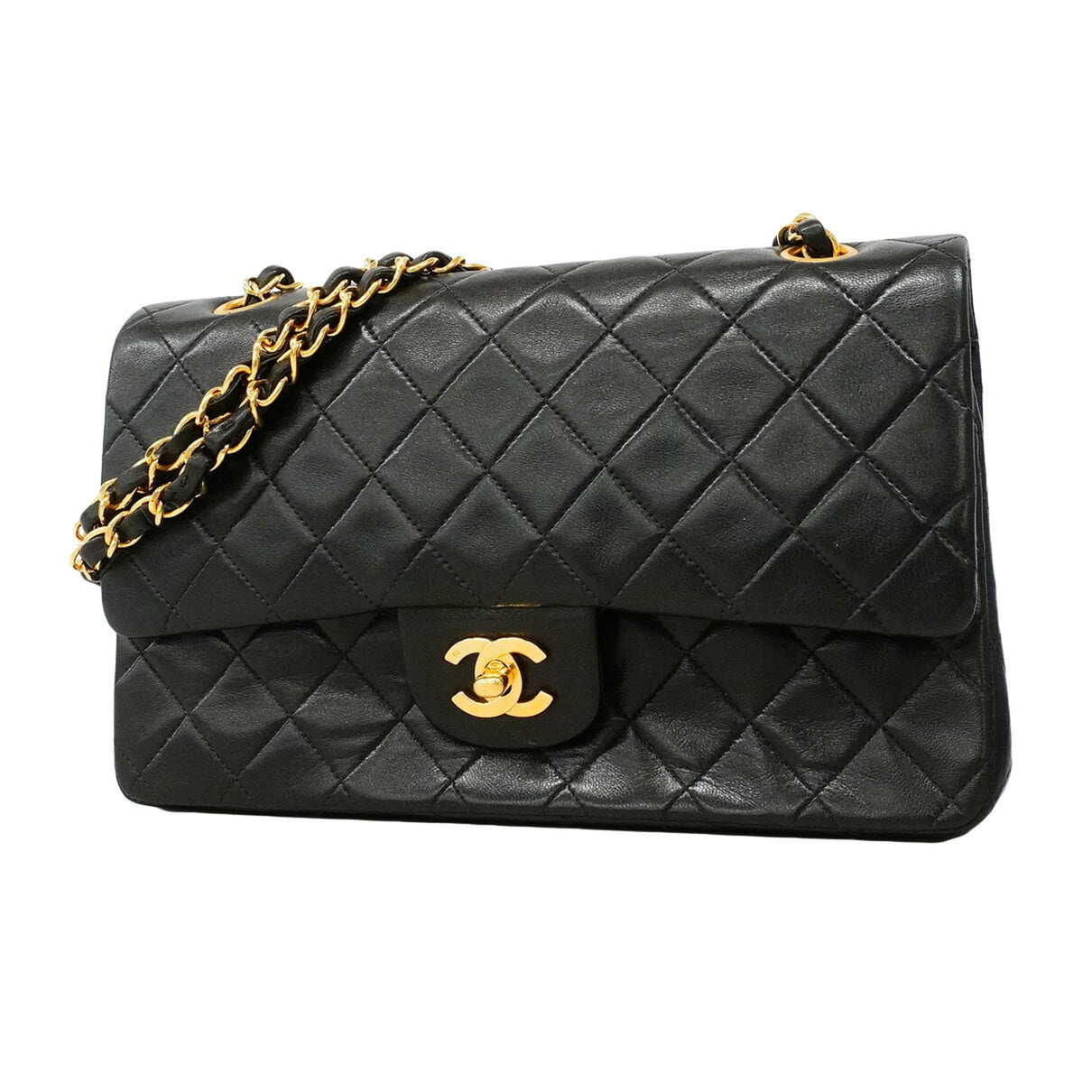 Chanel Black Leather Shoulder Bag (Pre-Owned)