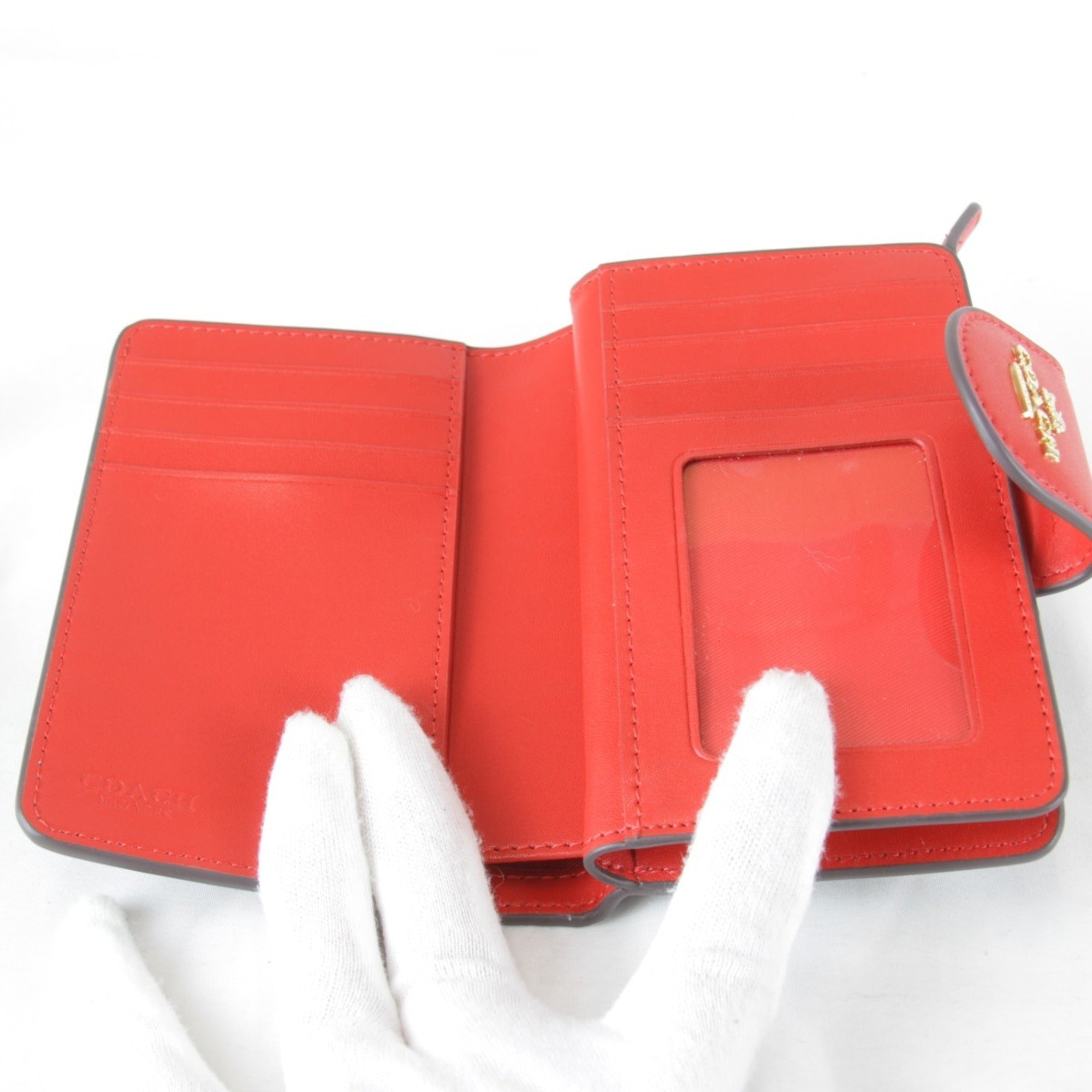 Coach Brown Pvc Leather Wallet (Bi-Fold) (Pre-Owned)