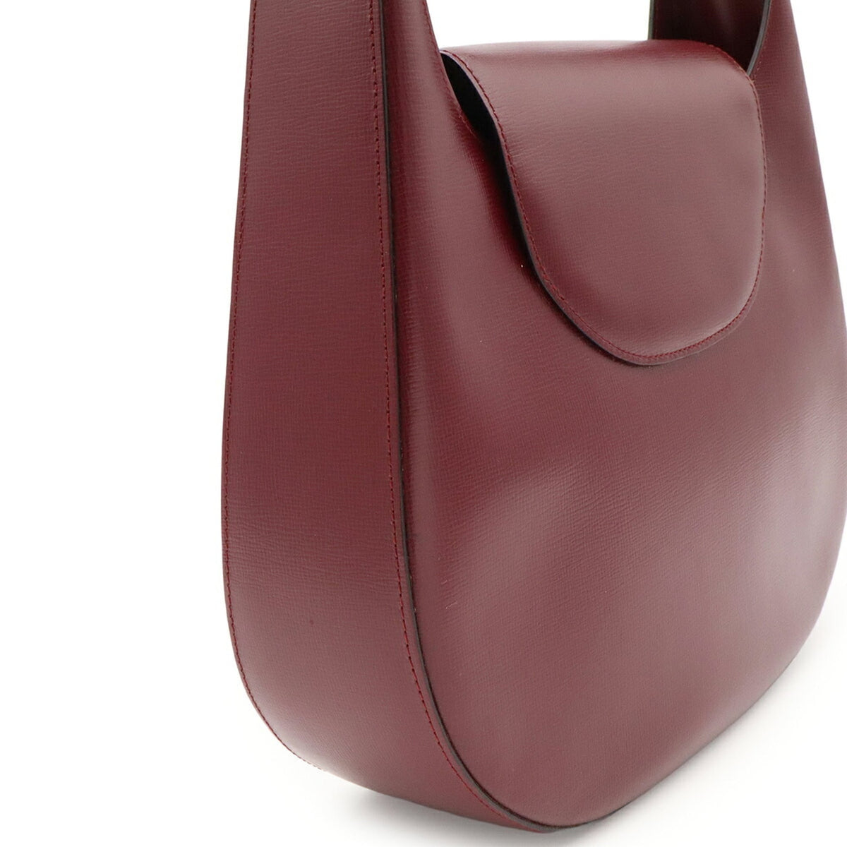 Cartier Bordeaux Red Color Leather Shoulder Bag (Pre-Owned)