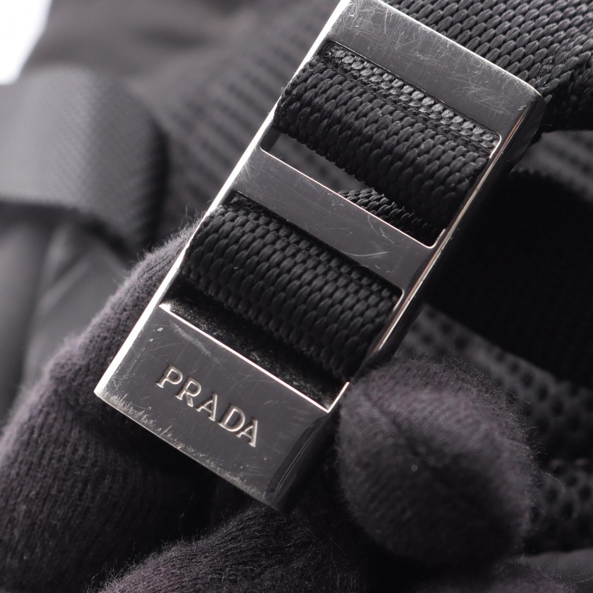 Prada Black Nylon Backpack Handbag (Pre-Owned)