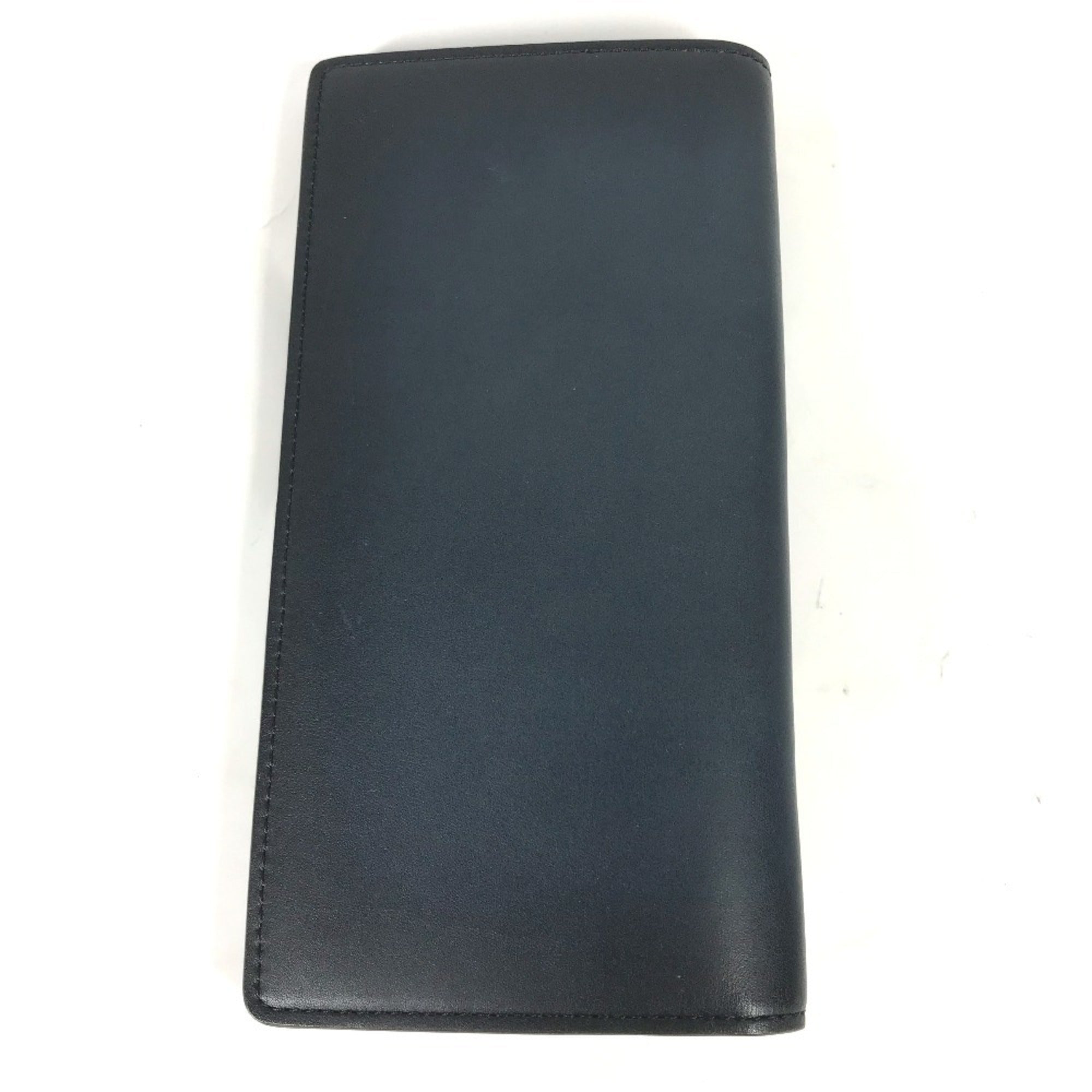 Louis Vuitton Ombre Navy Leather Long Wallet (Bi-Fold) (Pre-Owned)