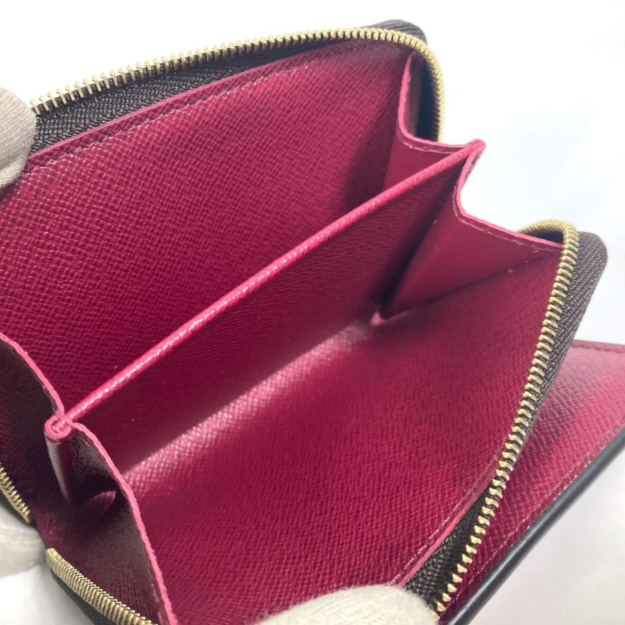 Louis Vuitton Monogram Brown Fuchsia Monogram Wallet (Bi-Fold) (Pre-Owned)