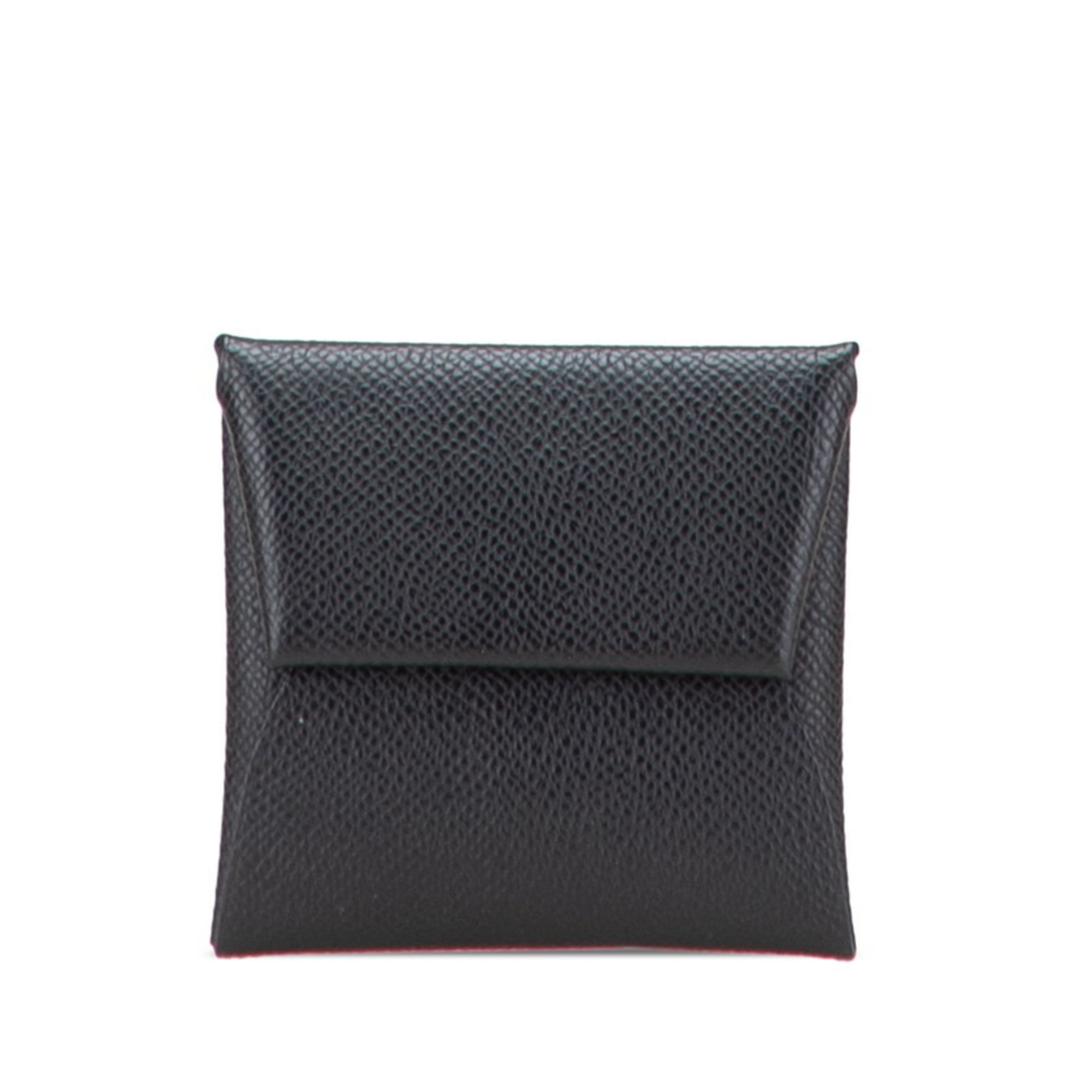 Hermes Bastia Black Epsom Leather Coin Purse/Coin Case (Pre-Owned)