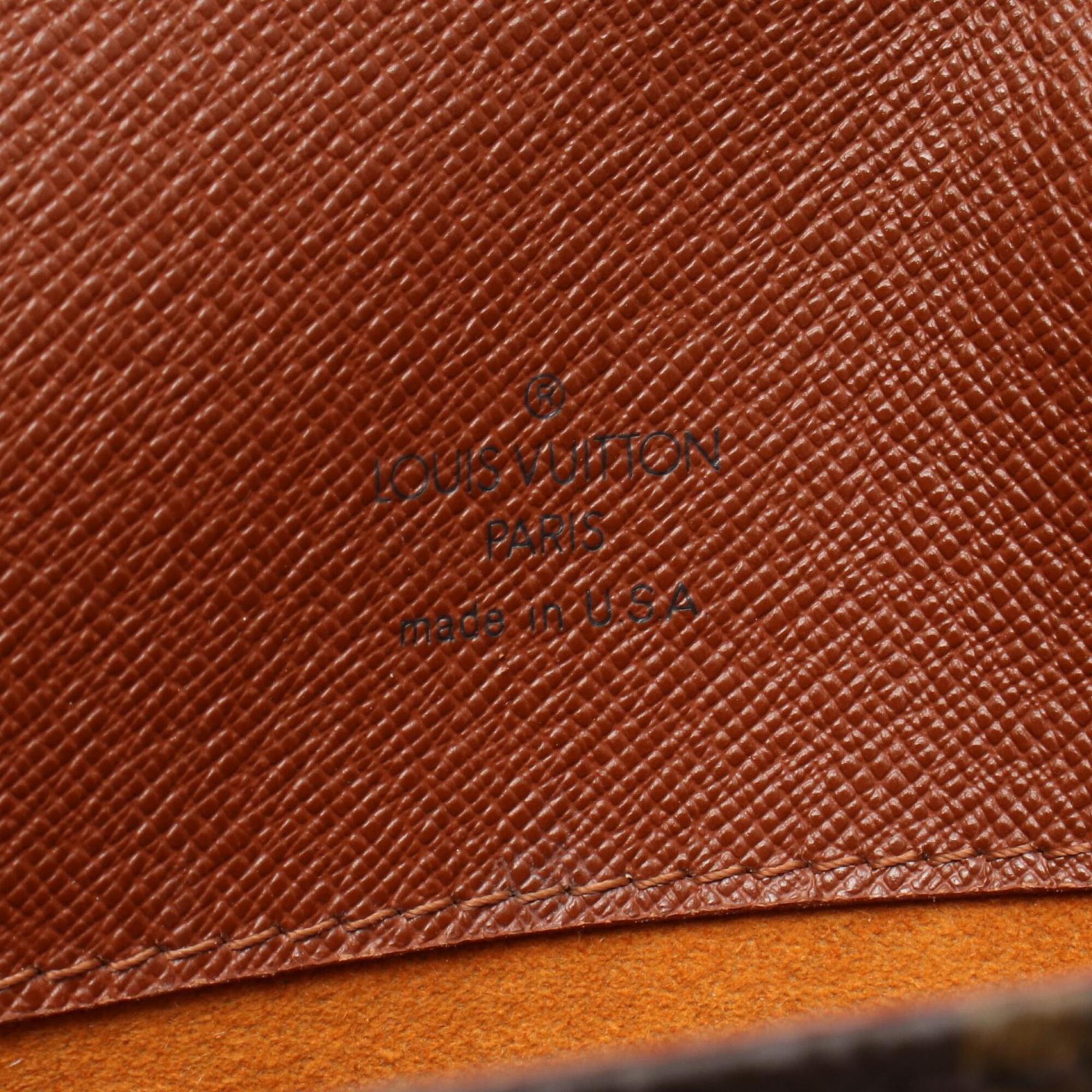 Louis Vuitton Brown Coated Canvas Leather Handbag Shoulder Bag (Pre-Owned)