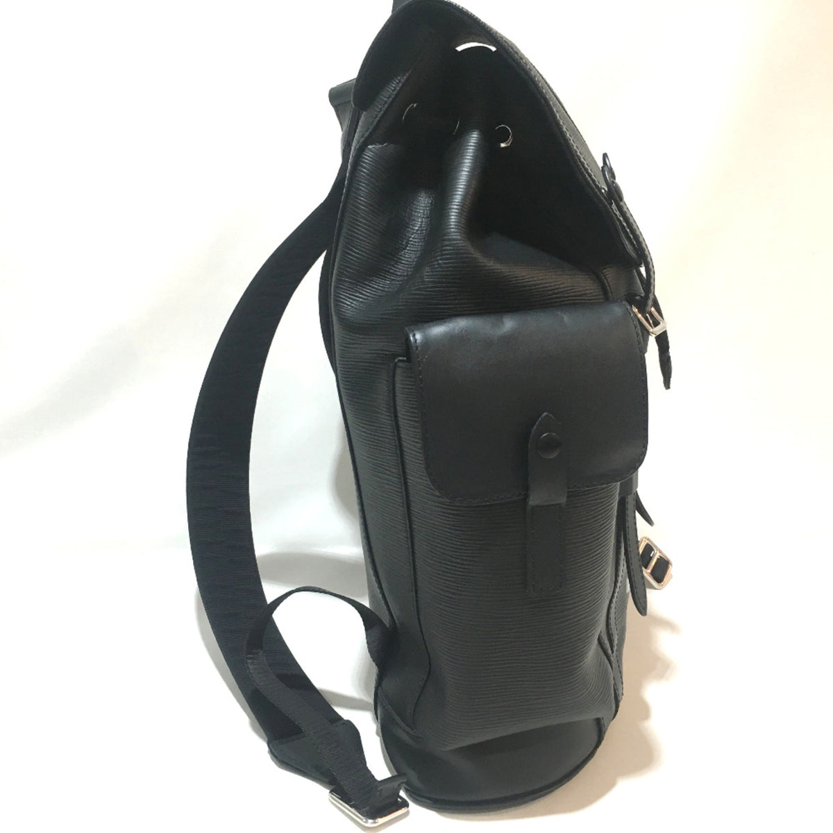 Louis Vuitton Black Leather Backpack (Pre-Owned)