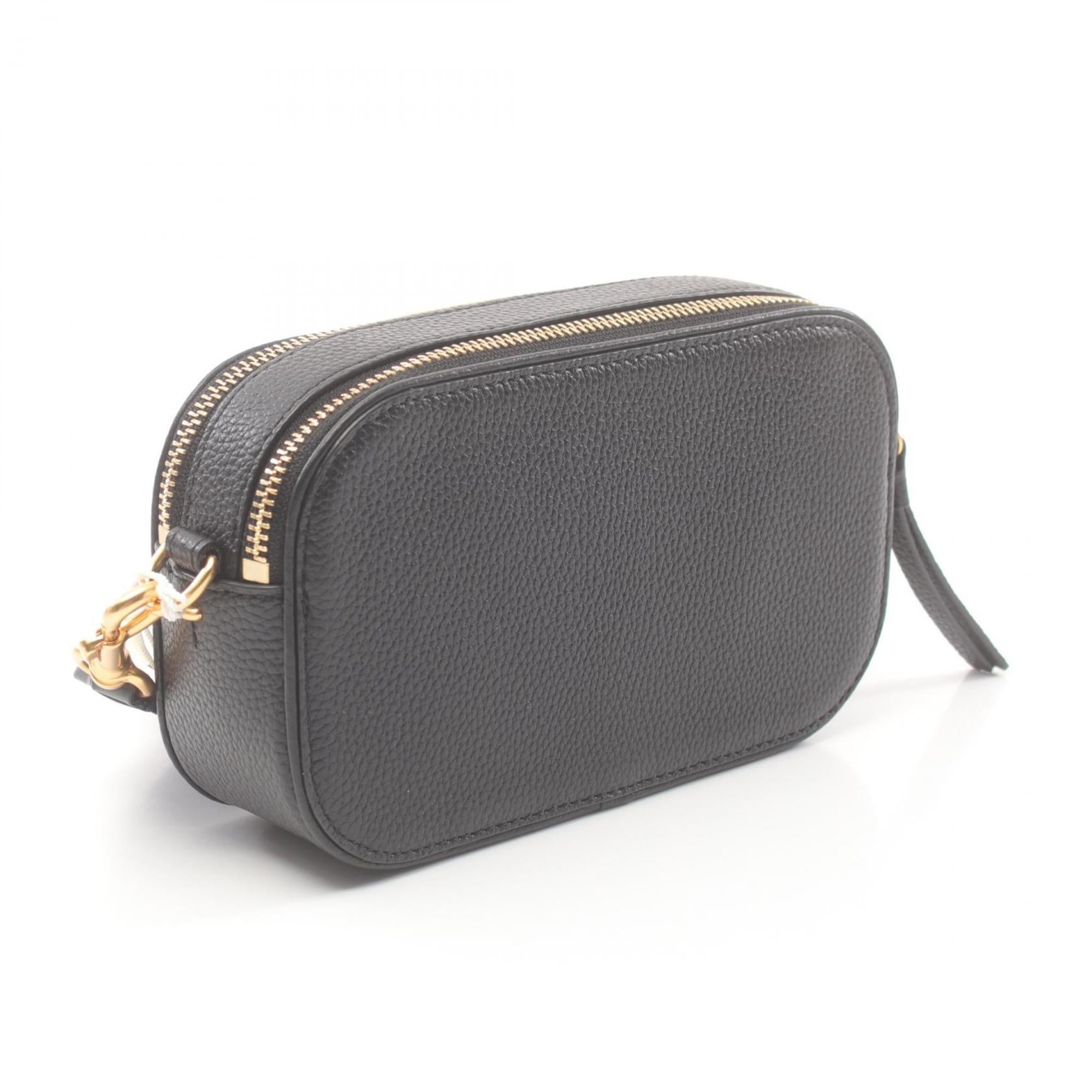 Tory Burch Black Leather Shoulder Bag (Pre-Owned)