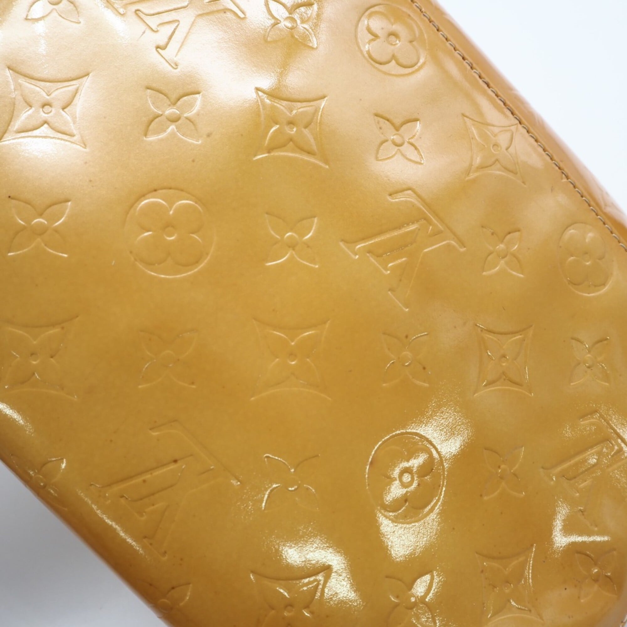 Louis Vuitton Monogram Vernis Yellow Leather Shoulder Bag (Pre-Owned)