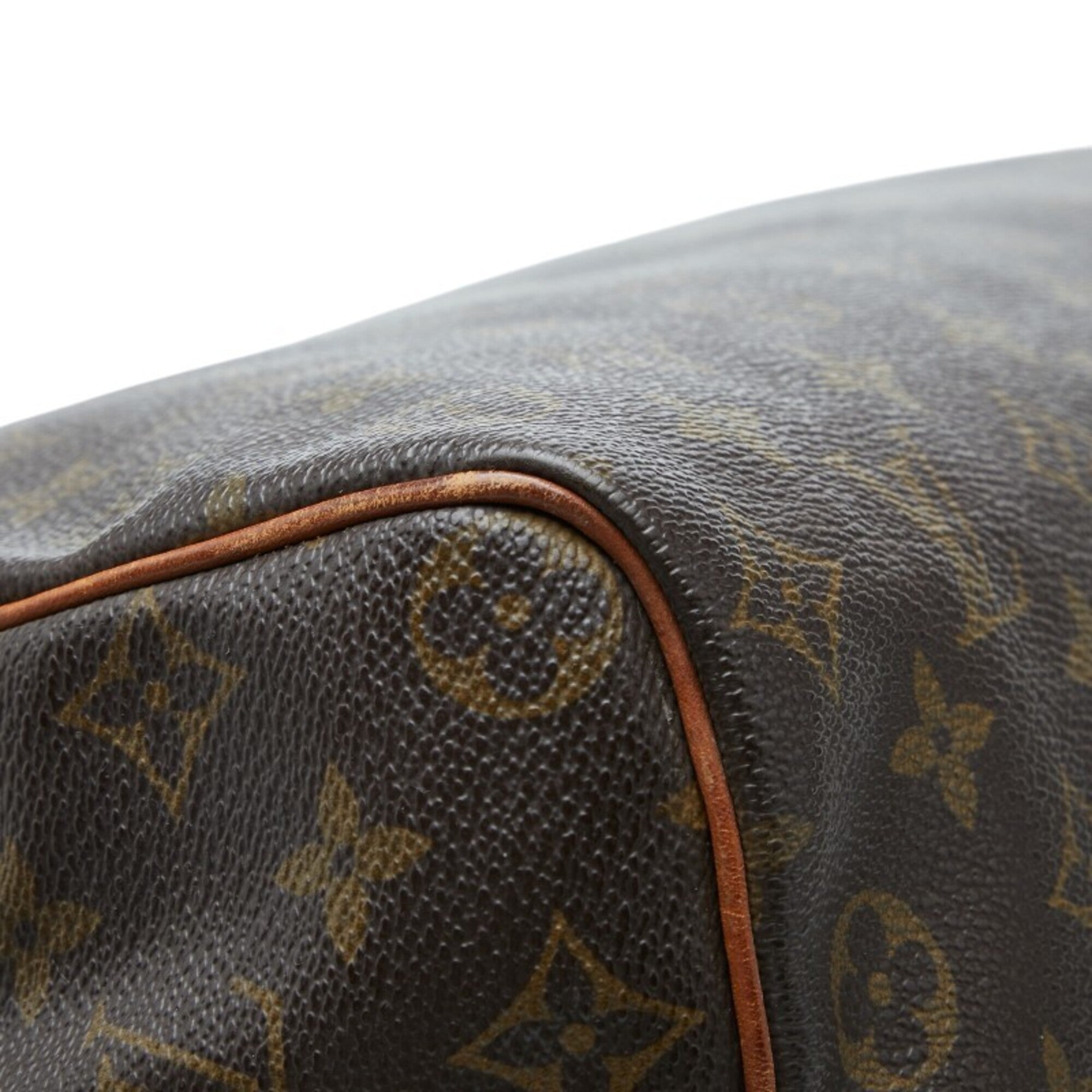 Louis Vuitton Brown Pvc Leather Boston Bag Handbag (Pre-Owned)