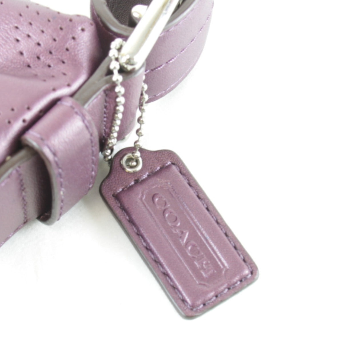 Coach Purple Leather Shoulder Bag (Pre-Owned)