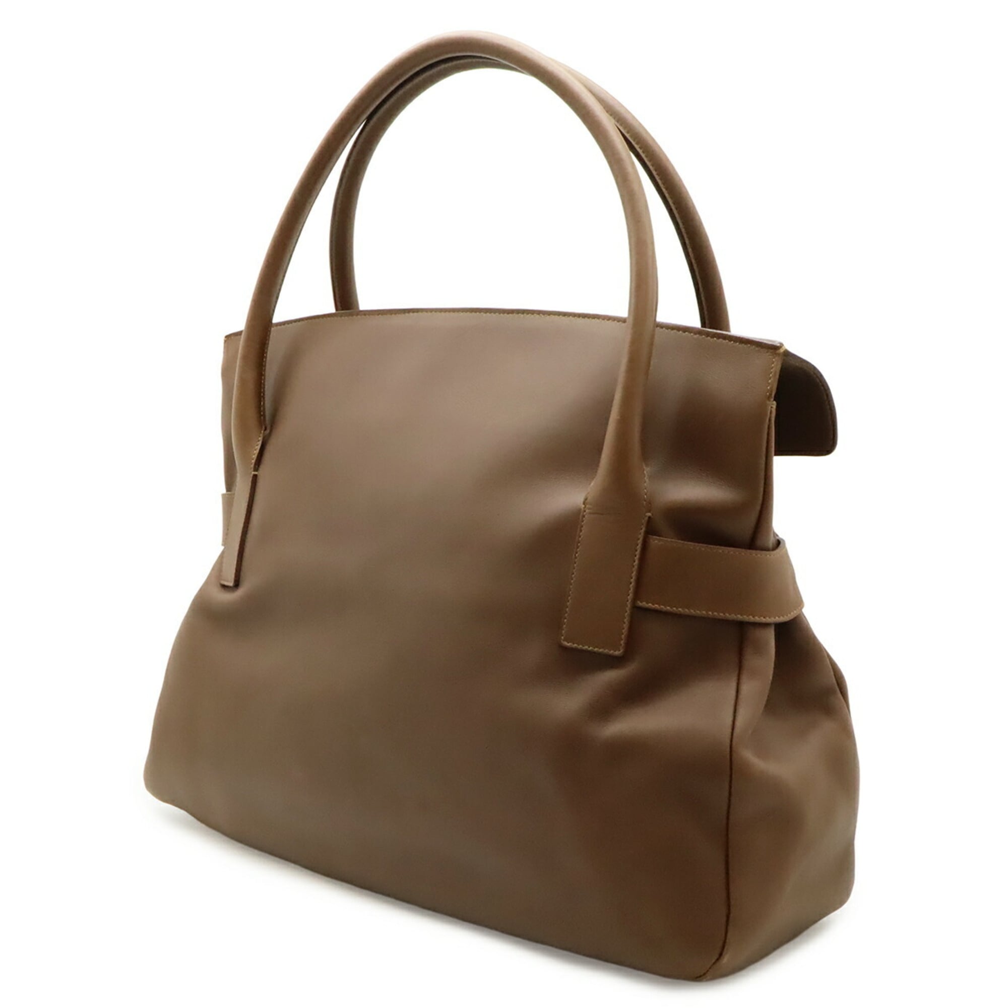Salvatore Ferragamo Brown Leather Handbag Tote Bag (Pre-Owned)