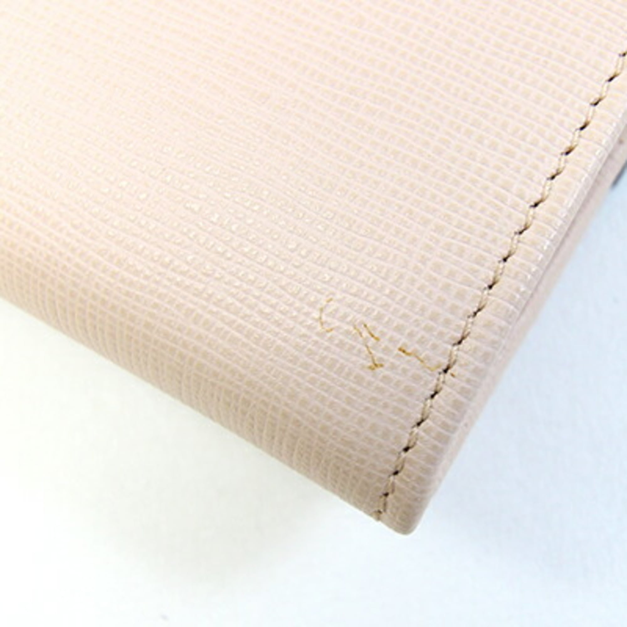 Fendi Baby Pink Light Blue Leather Long Wallet (Bi-Fold) (Pre-Owned)