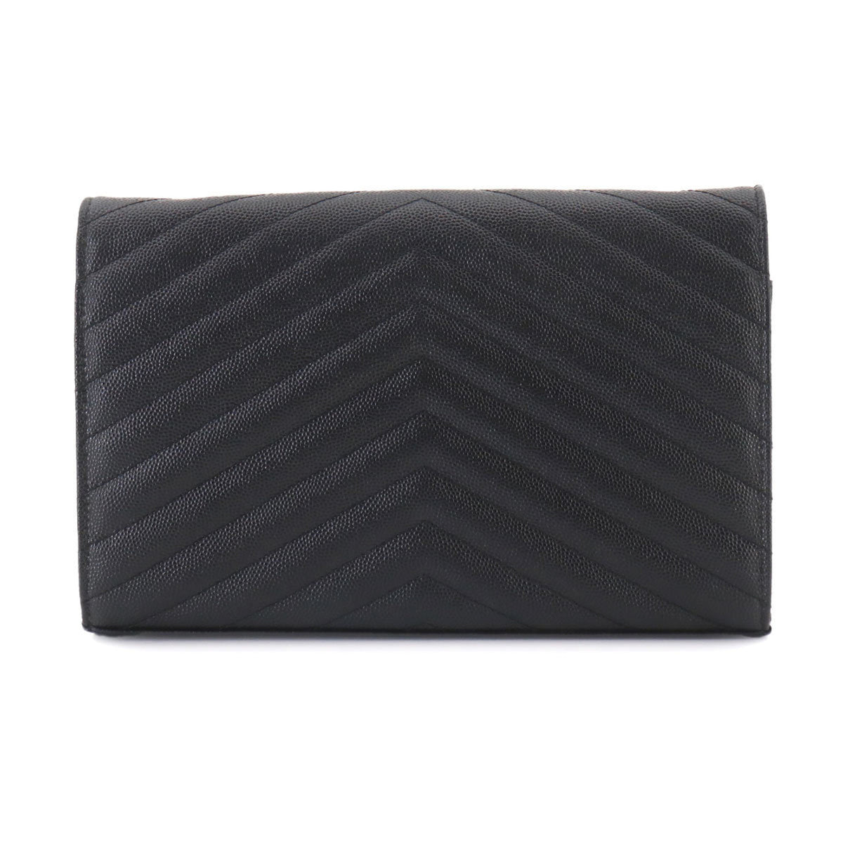 Saint Laurent Black Leather Chain/Shoulder Wallet (Pre-Owned)