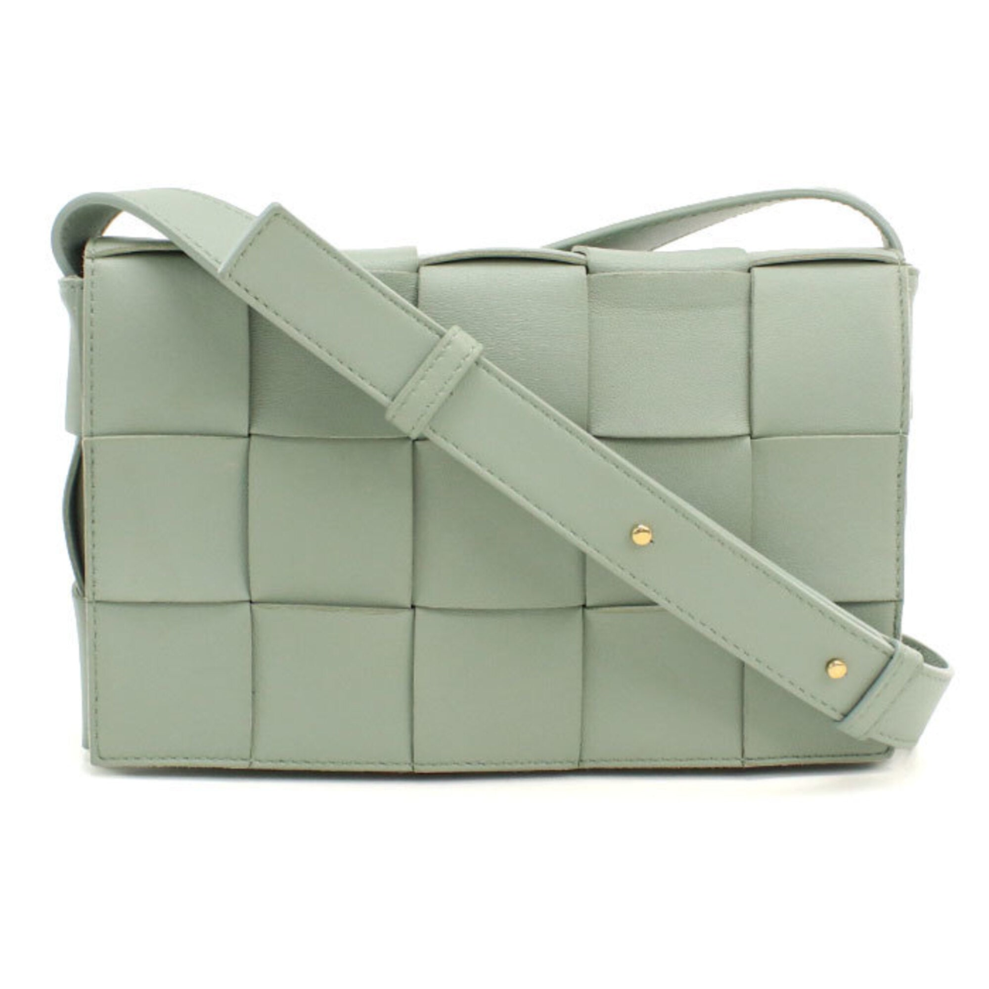 Bottega Veneta Green Leather Shoulder Bag (Pre-Owned)