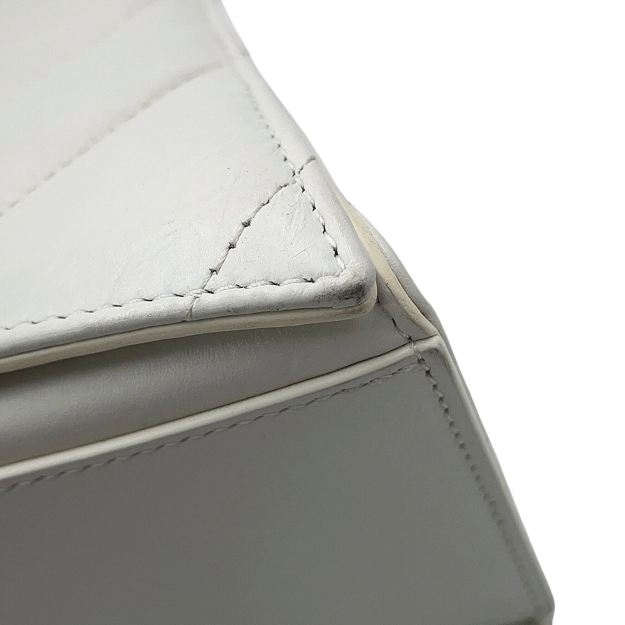 Balenciaga White Leather Handbag Shoulder Bag (Pre-Owned)