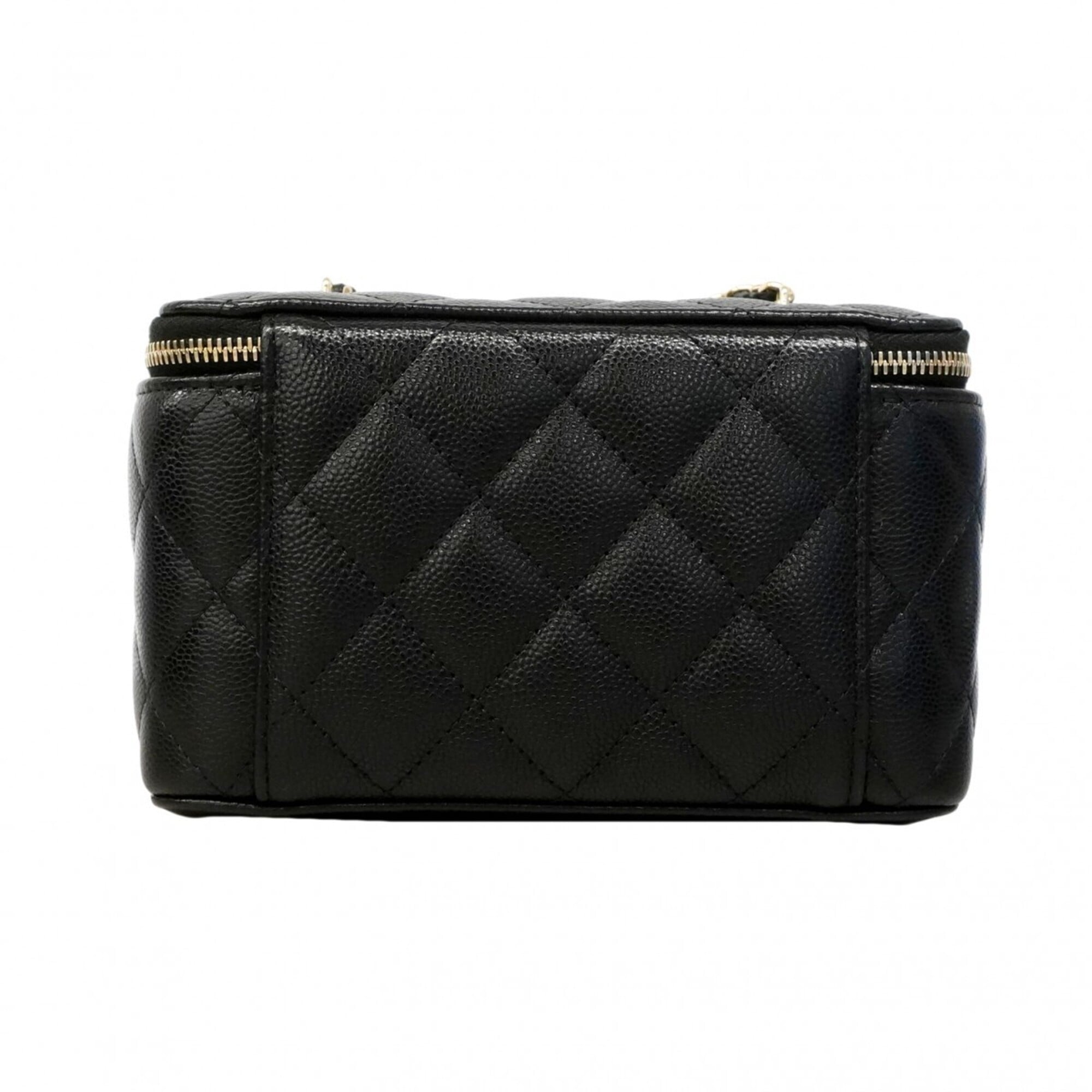 Chanel Black Grained Calfskin Vanity Bag (Pre-Owned)