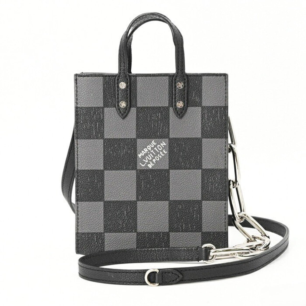 Louis Vuitton Black Damier Canvas Monogram Monogram Handbag Shoulder Bag (Pre-Owned)