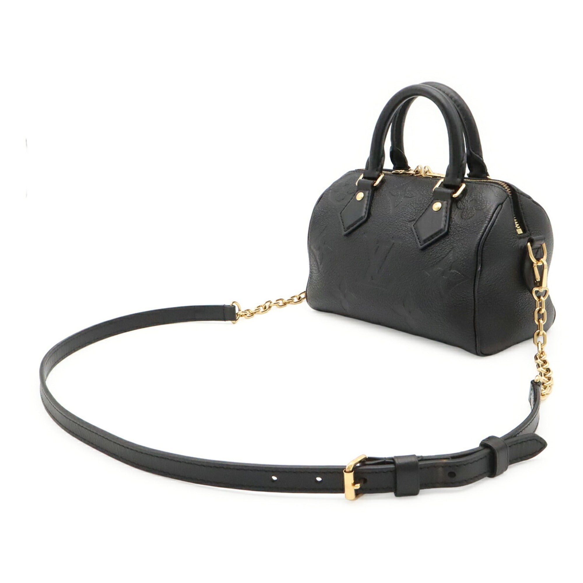 Louis Vuitton Black Noir Leather Handbag Shoulder Bag (Pre-Owned)