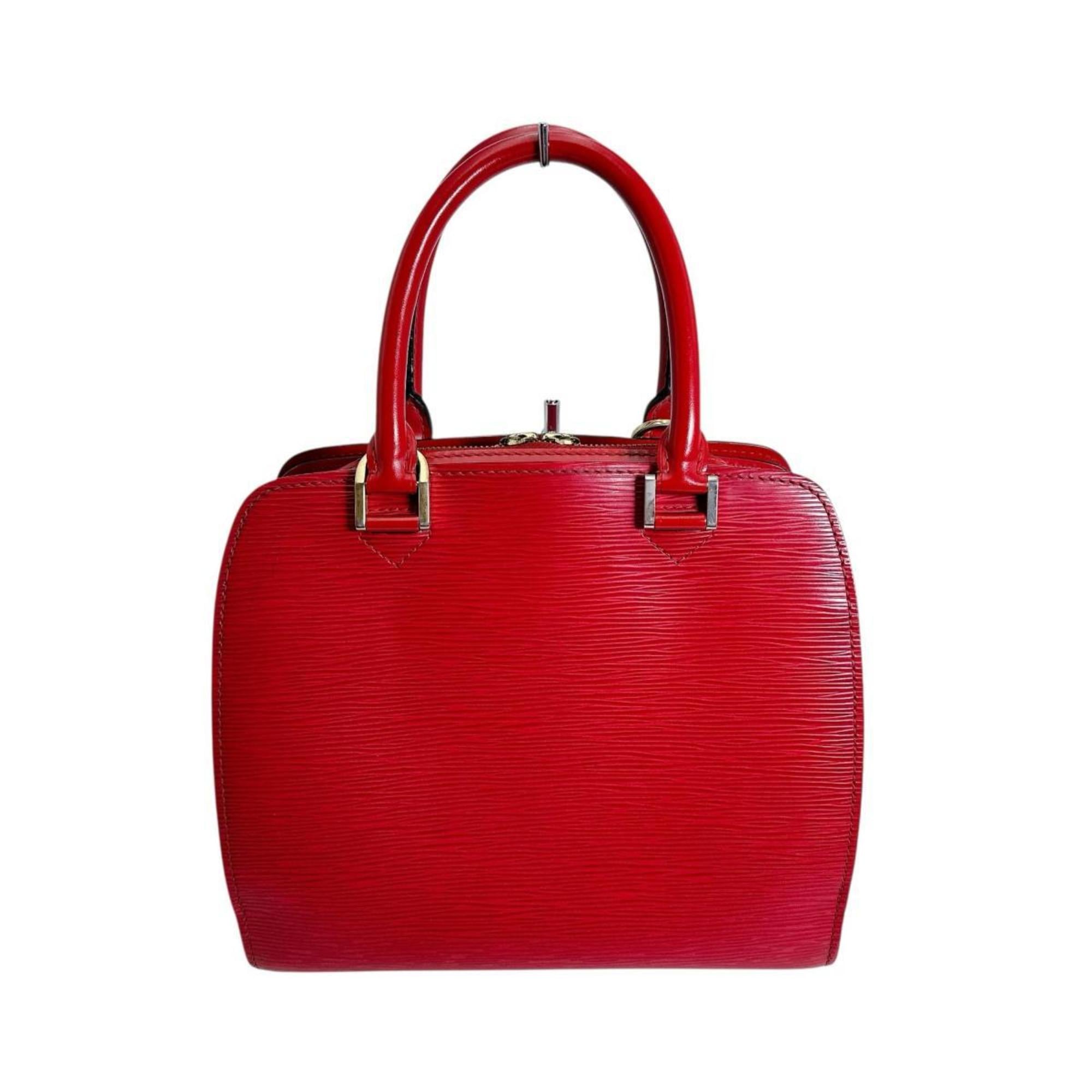 Louis Vuitton Red Color Epi Leather Handbag (Pre-Owned)