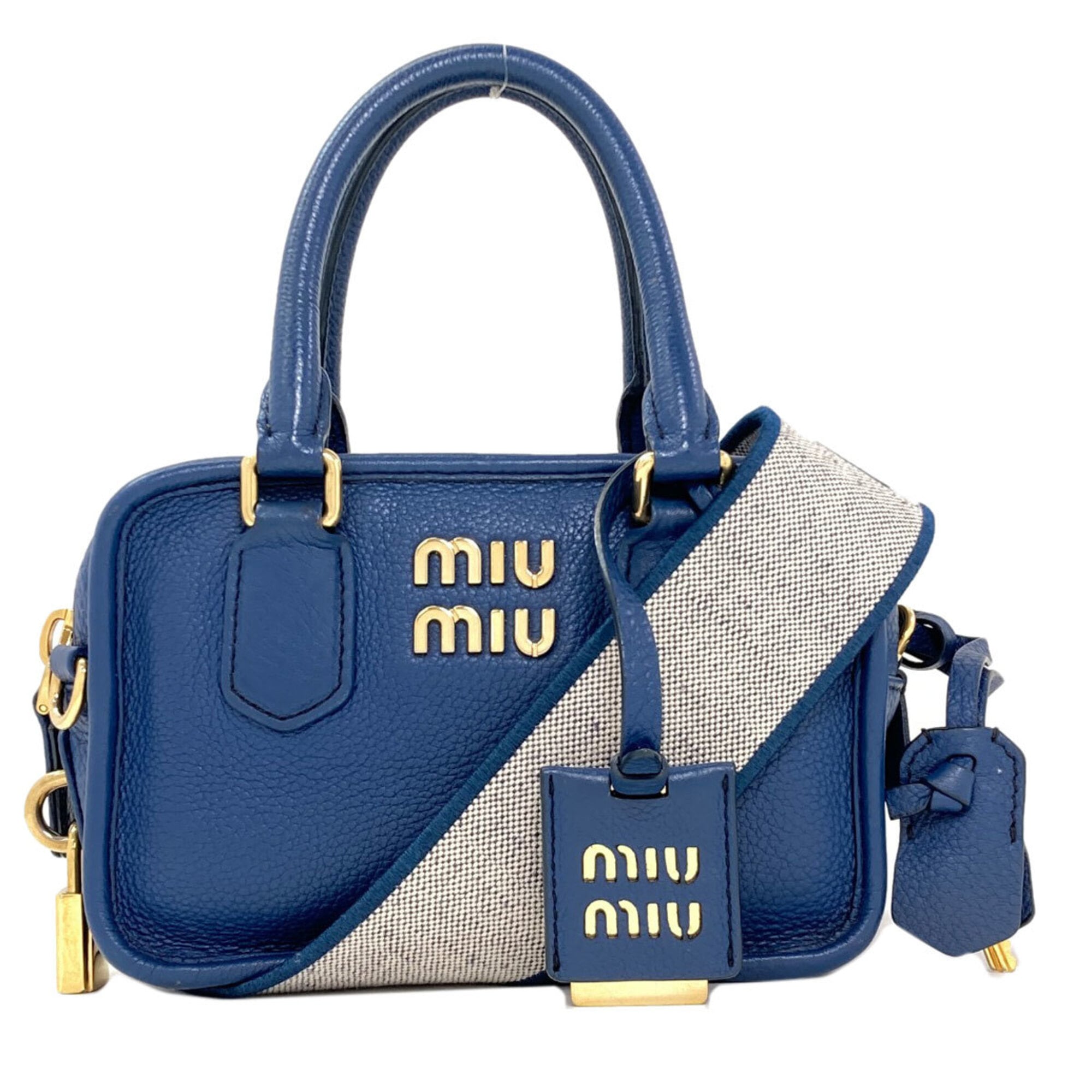 Miu Miu Blue Leather Handbag (Pre-Owned)
