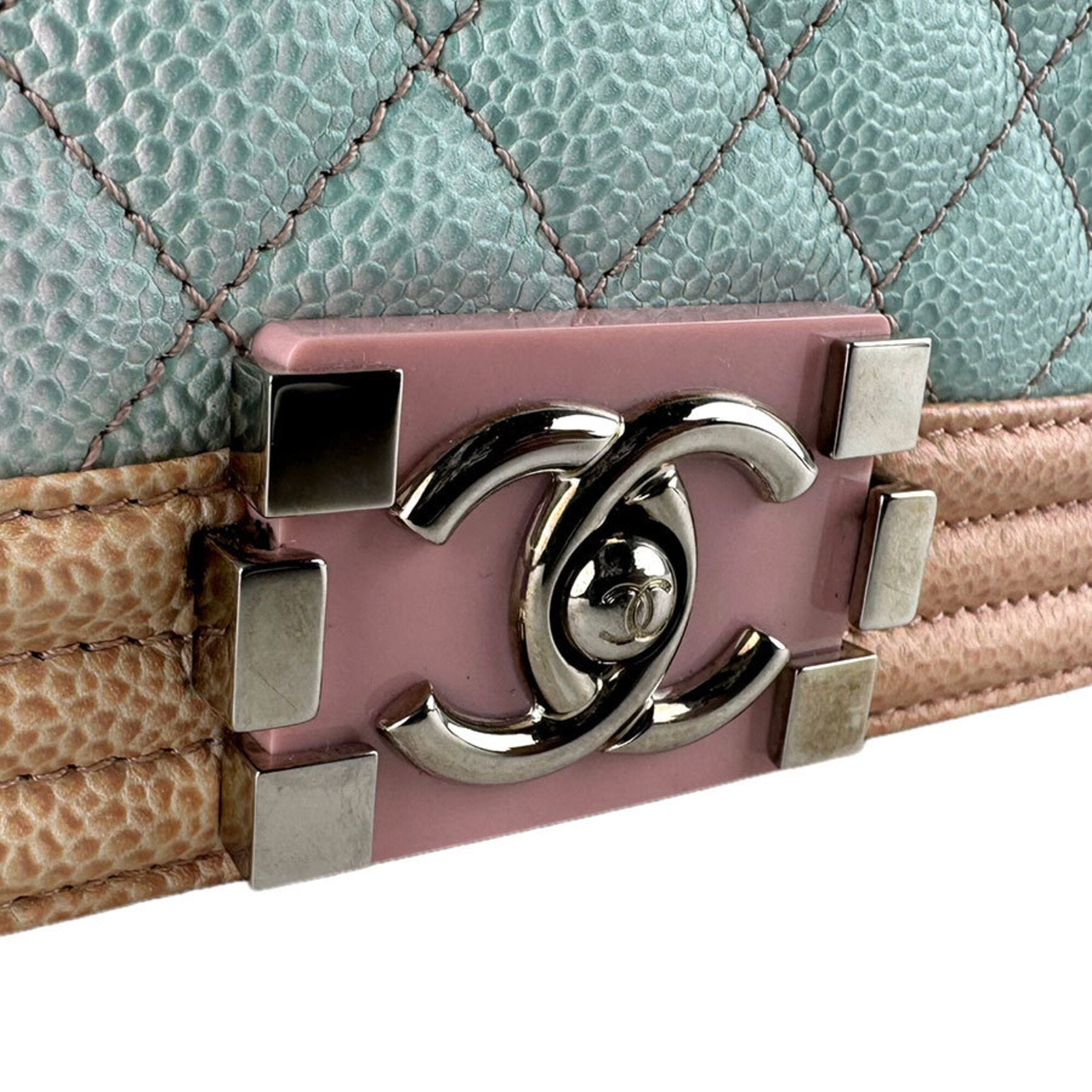 Chanel Multi-Color Grained Calfskin Shoulder Bag (Pre-Owned)