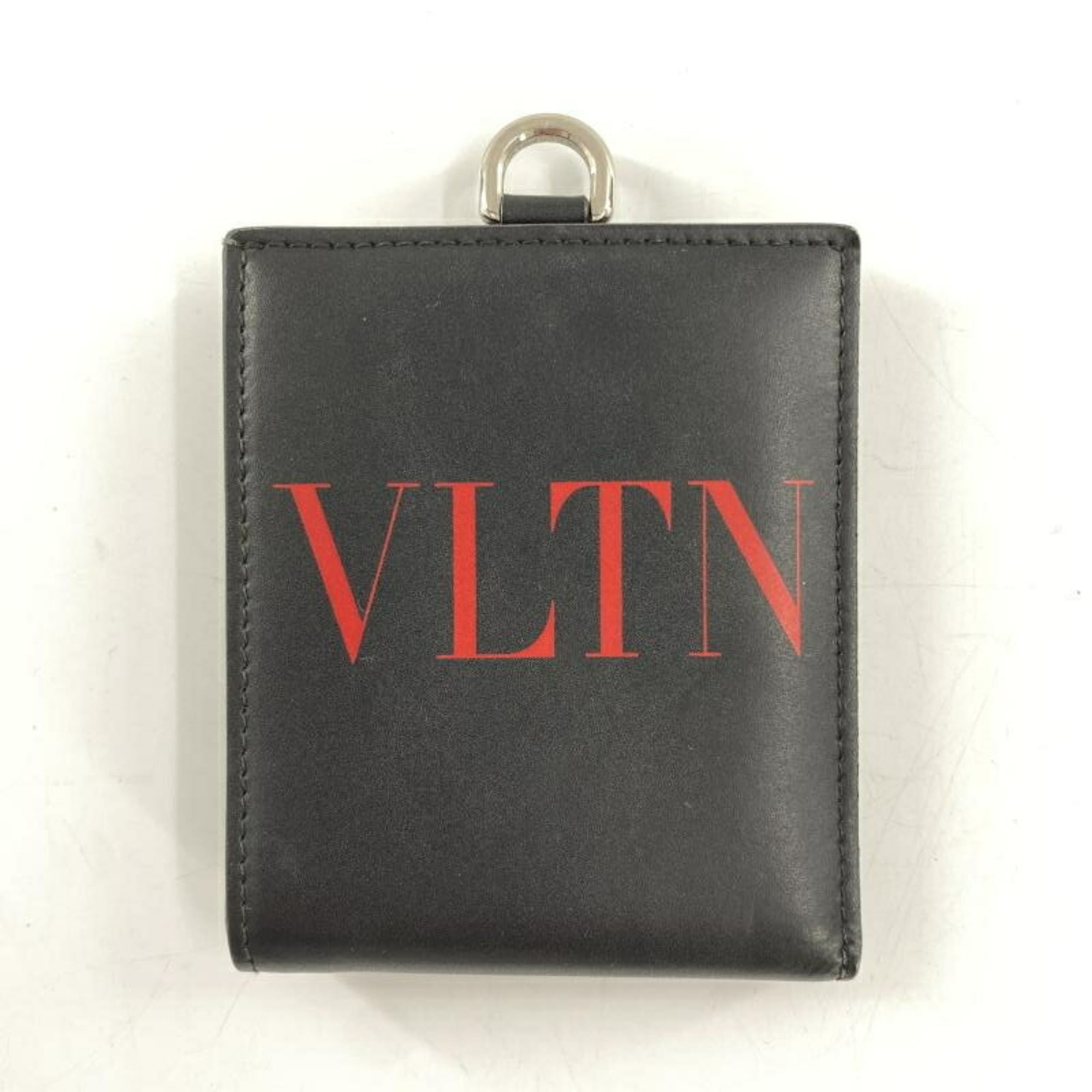 Valentino Garavani Black Leather Chain/Shoulder Wallet (Pre-Owned)