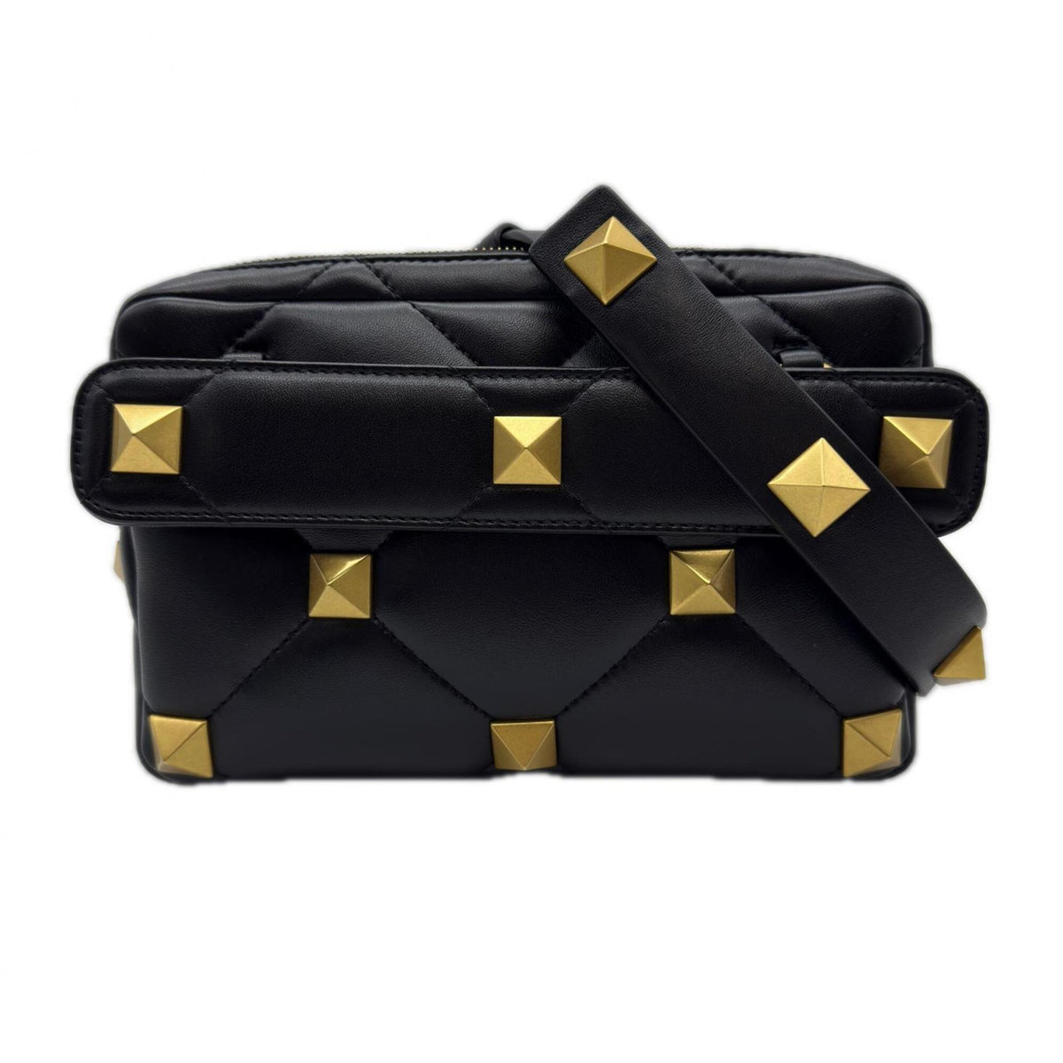 Valentino Black Leather Shoulder Bag (Pre-Owned)