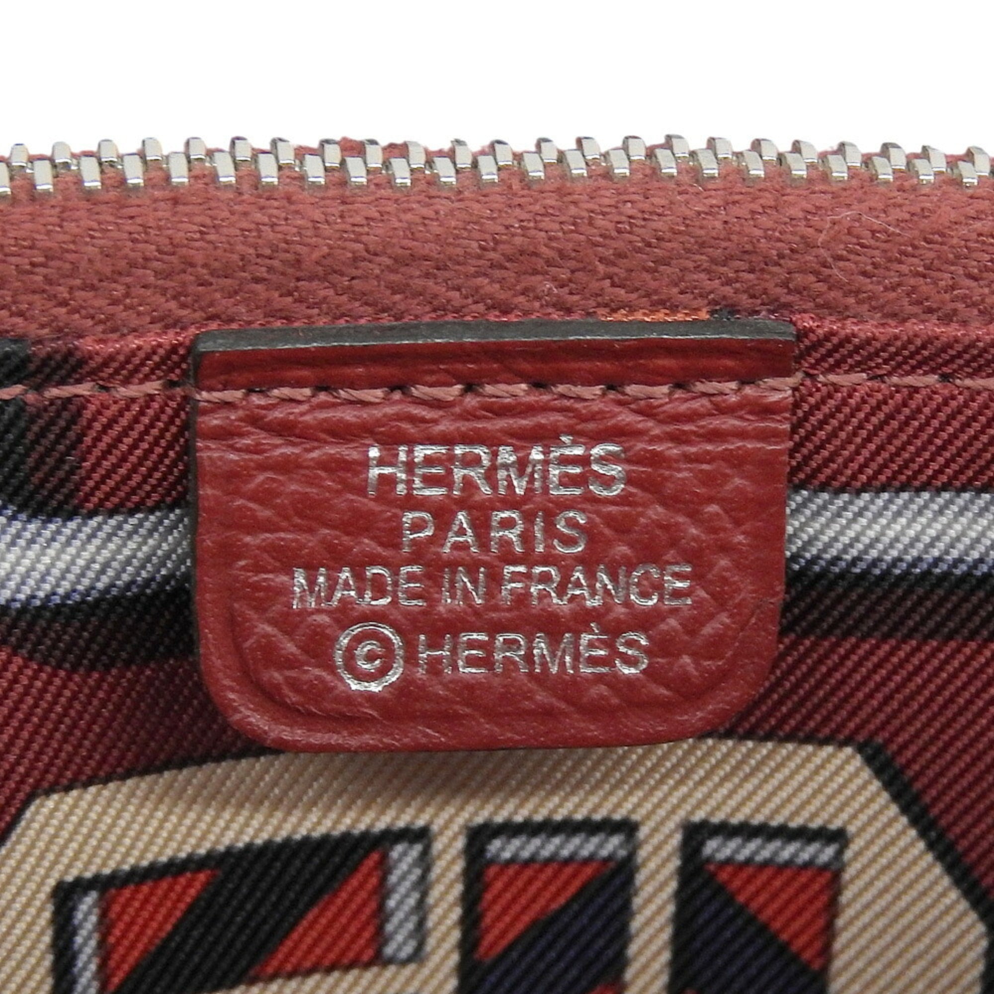 Hermes Red Color Epsom Leather Coin Purse/Coin Case (Pre-Owned)