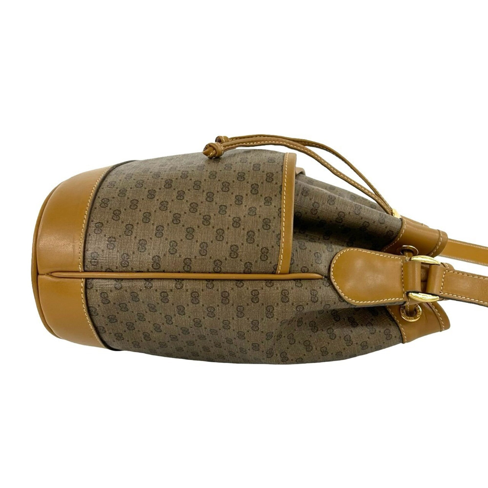 Gucci Brown Leather Pvc Shoulder Bag (Pre-Owned)