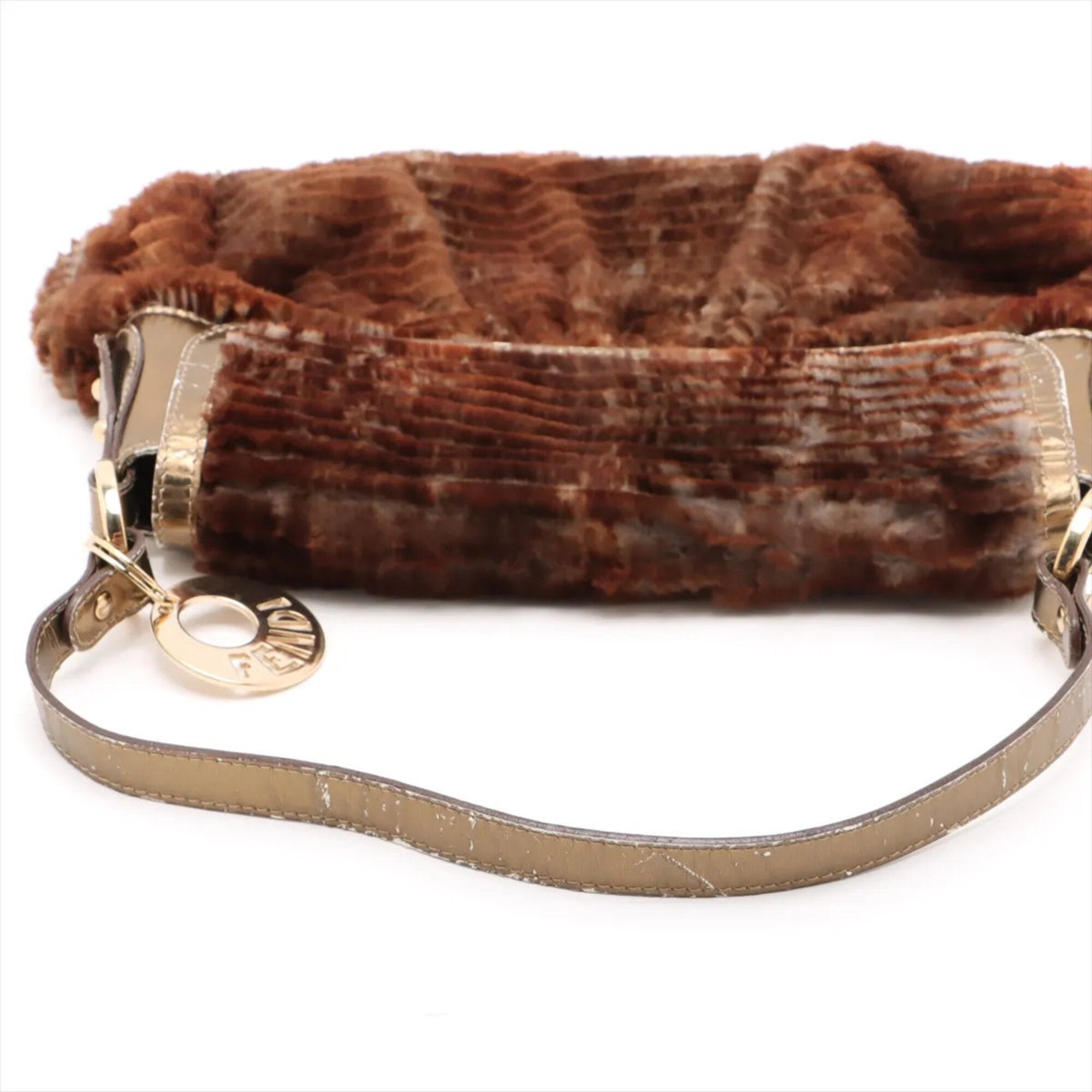 Fendi Brown Leather Handbag Shoulder Bag (Pre-Owned)