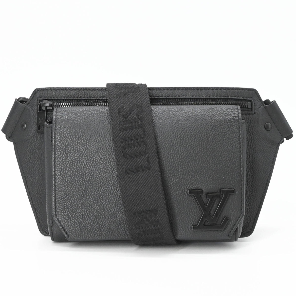 Louis Vuitton Black Noir Leather Shoulder Bag Sling Bag (Pre-Owned)