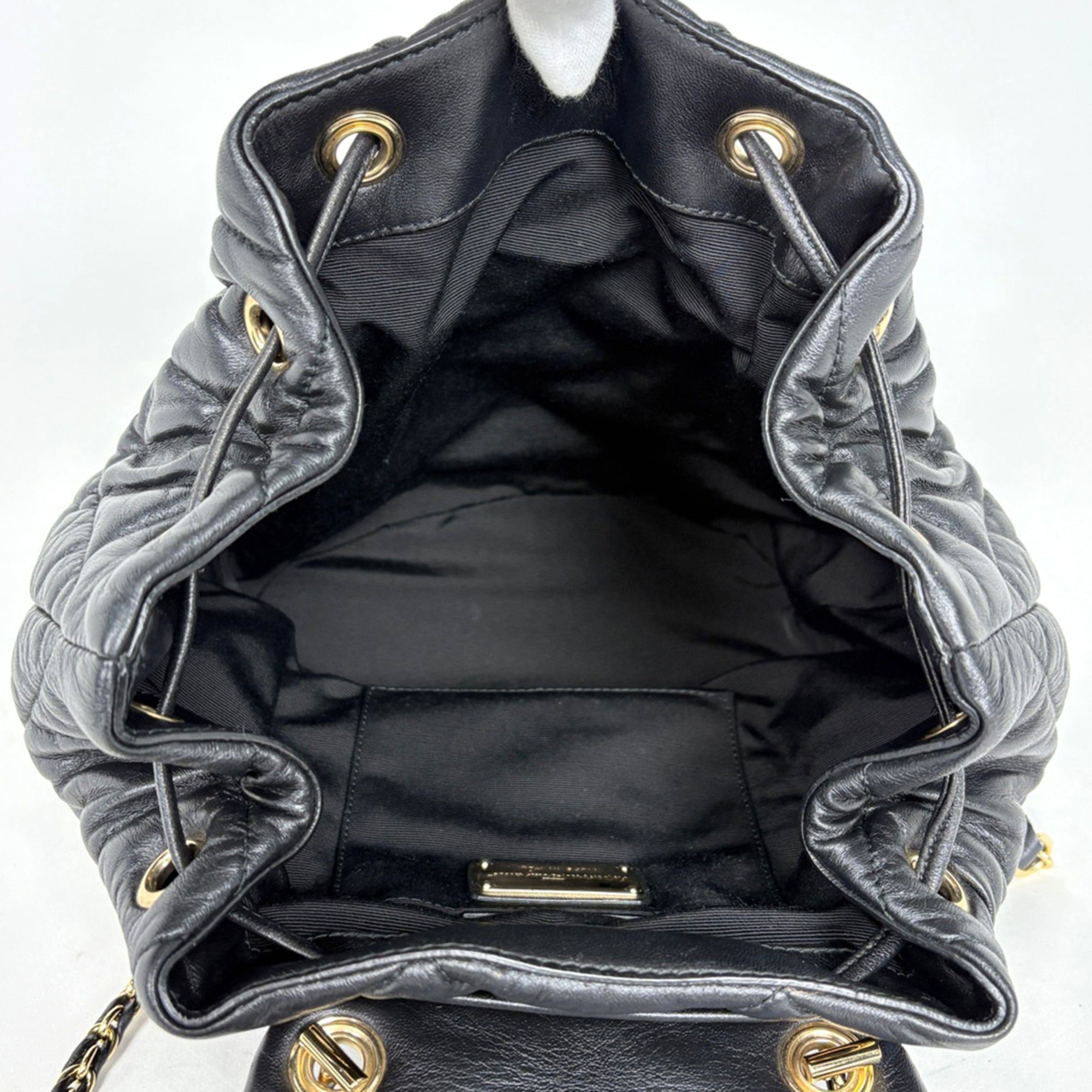 Salvatore Ferragamo Black Quilting Backpack (Pre-Owned)