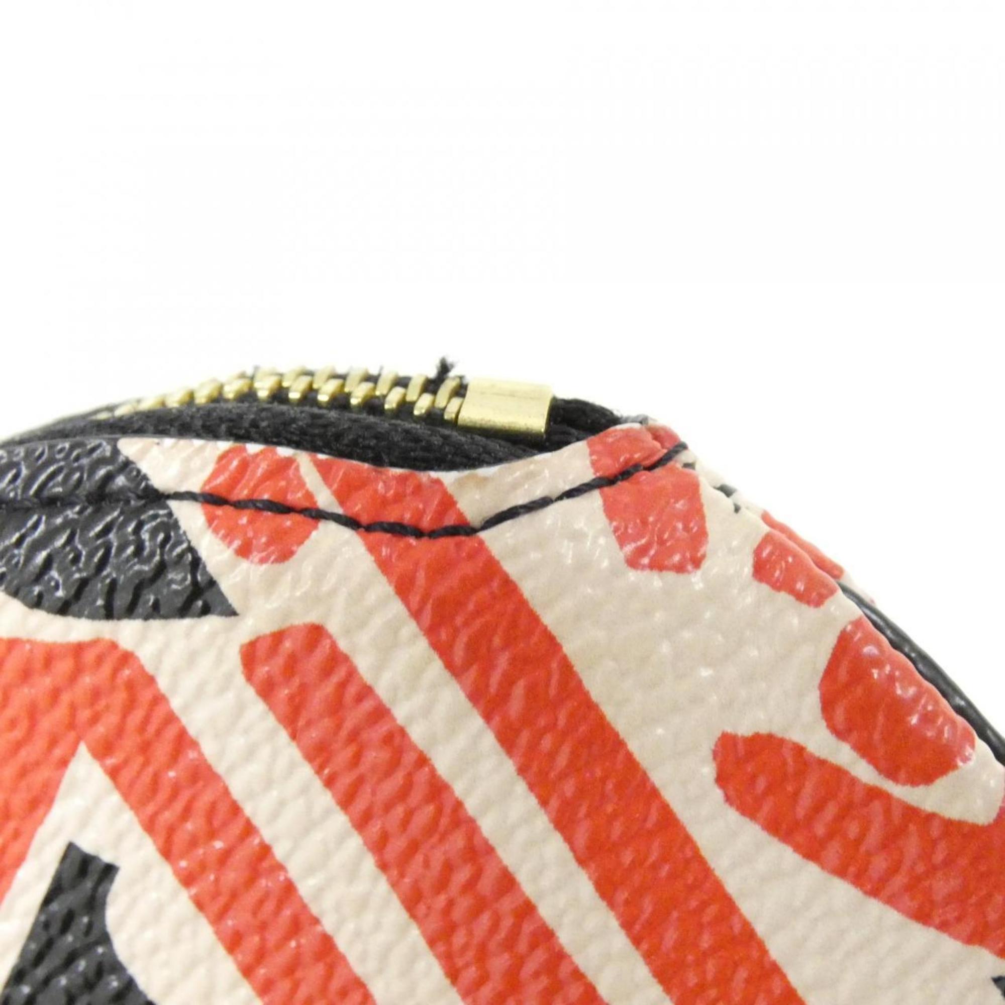 Louis Vuitton Cream Red Color Rouge Coated Canvas Coin Purse/Coin Case (Pre-Owned)