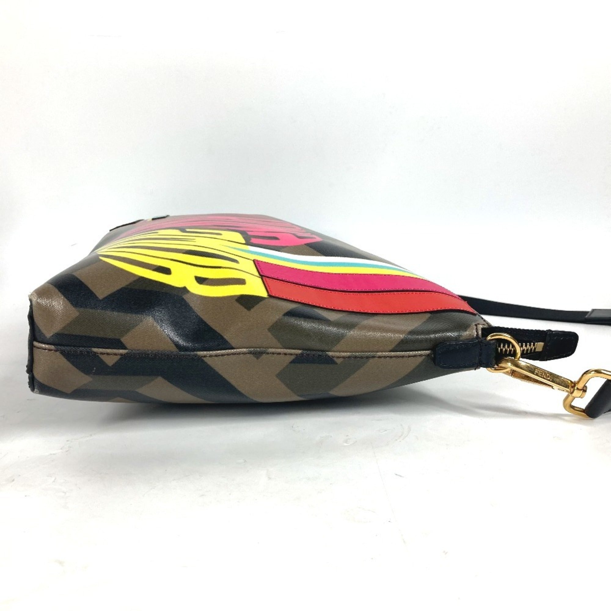 Fendi Brown Multi-Color Pvc Shoulder Bag (Pre-Owned)