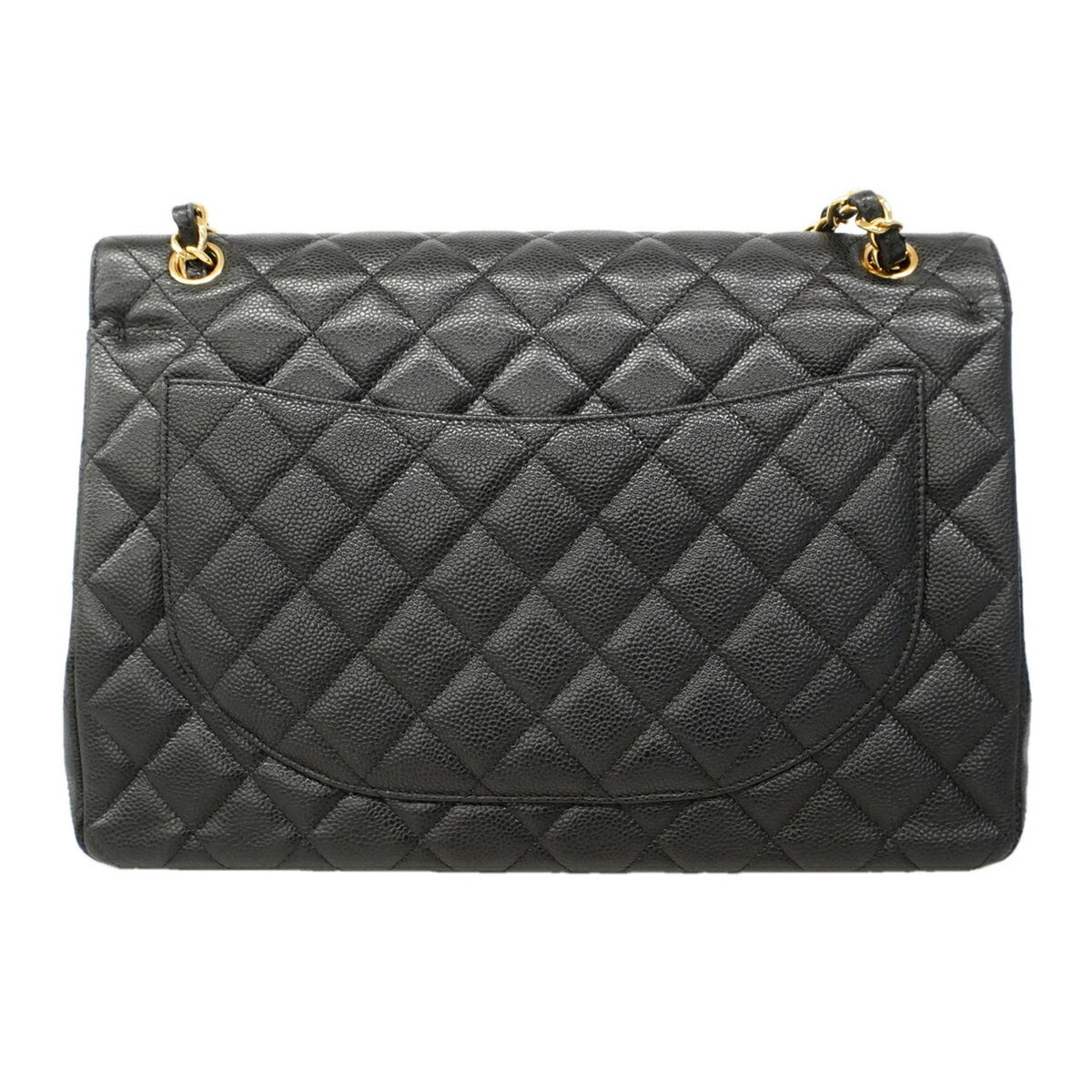 Chanel Black Grained Calfskin Shoulder Bag (Pre-Owned)